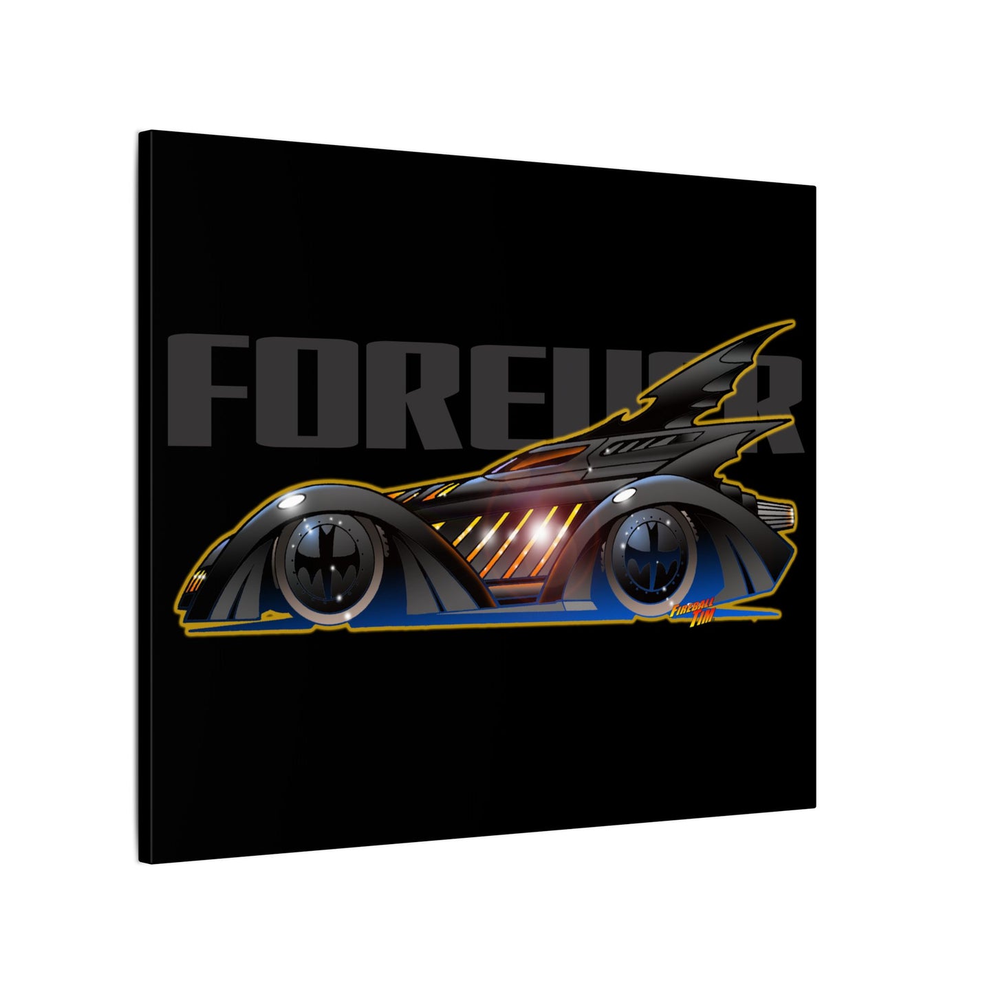 BATMAN FOREVER BATMOBILE Fireball Art Canvas Print