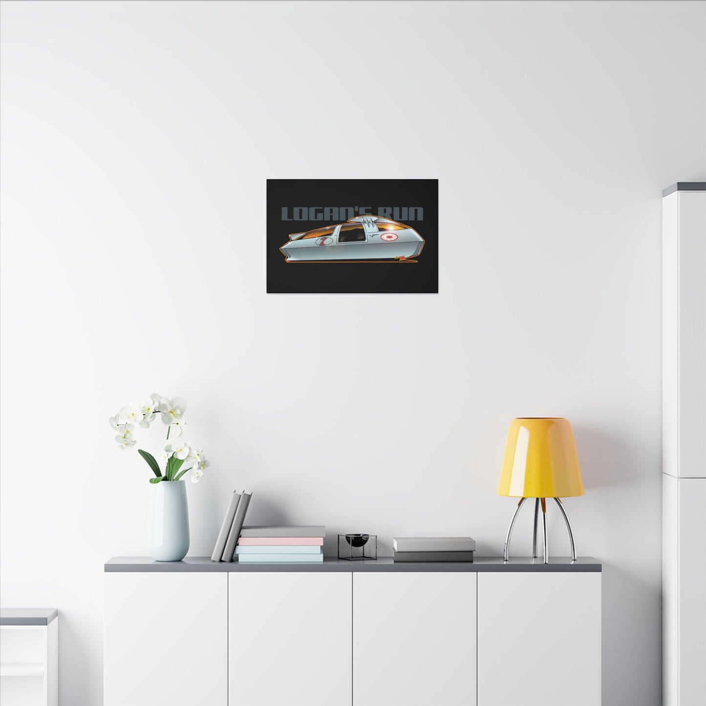 LOGAN'S RUN Sci Fi TV Car Collectible Fireball Art Canvas Print