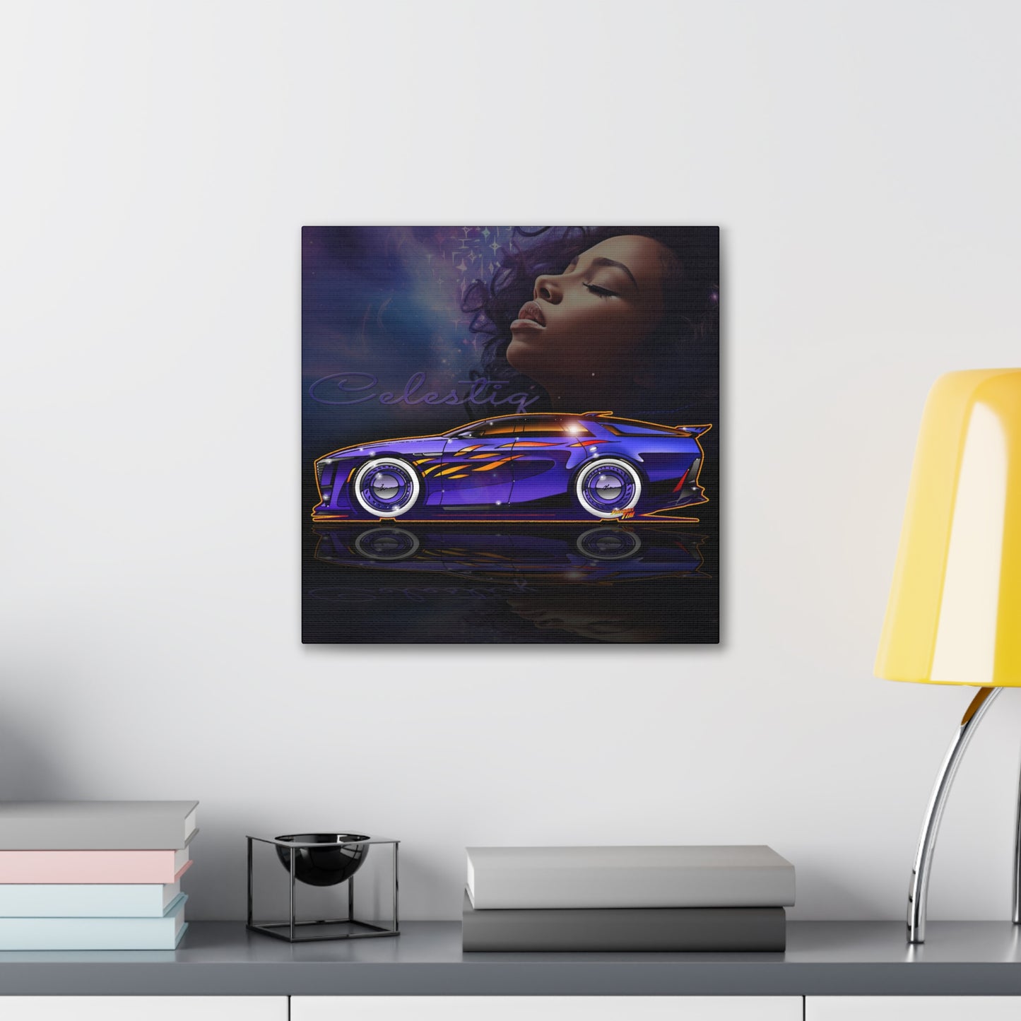 CADILLAC CELESTIQ EV Fireball Art Canvas Print - 3 Sizes