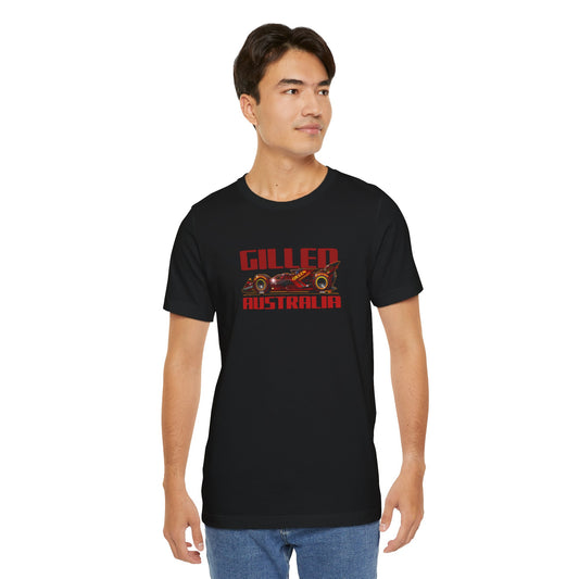 GILLEN AUSTRALIA F1 2047 Race Car Art Short Sleeve Tee - 6 Colors