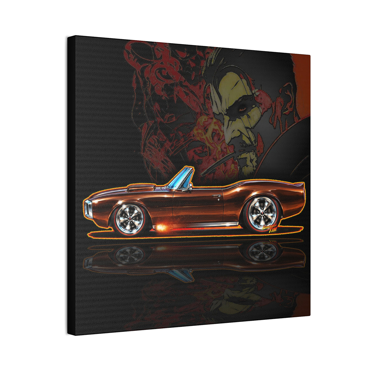 HOT WHEELS Sweet 16 CUSTOM FIREBIRD Collectible Fireball Art Canvas Stretched Print