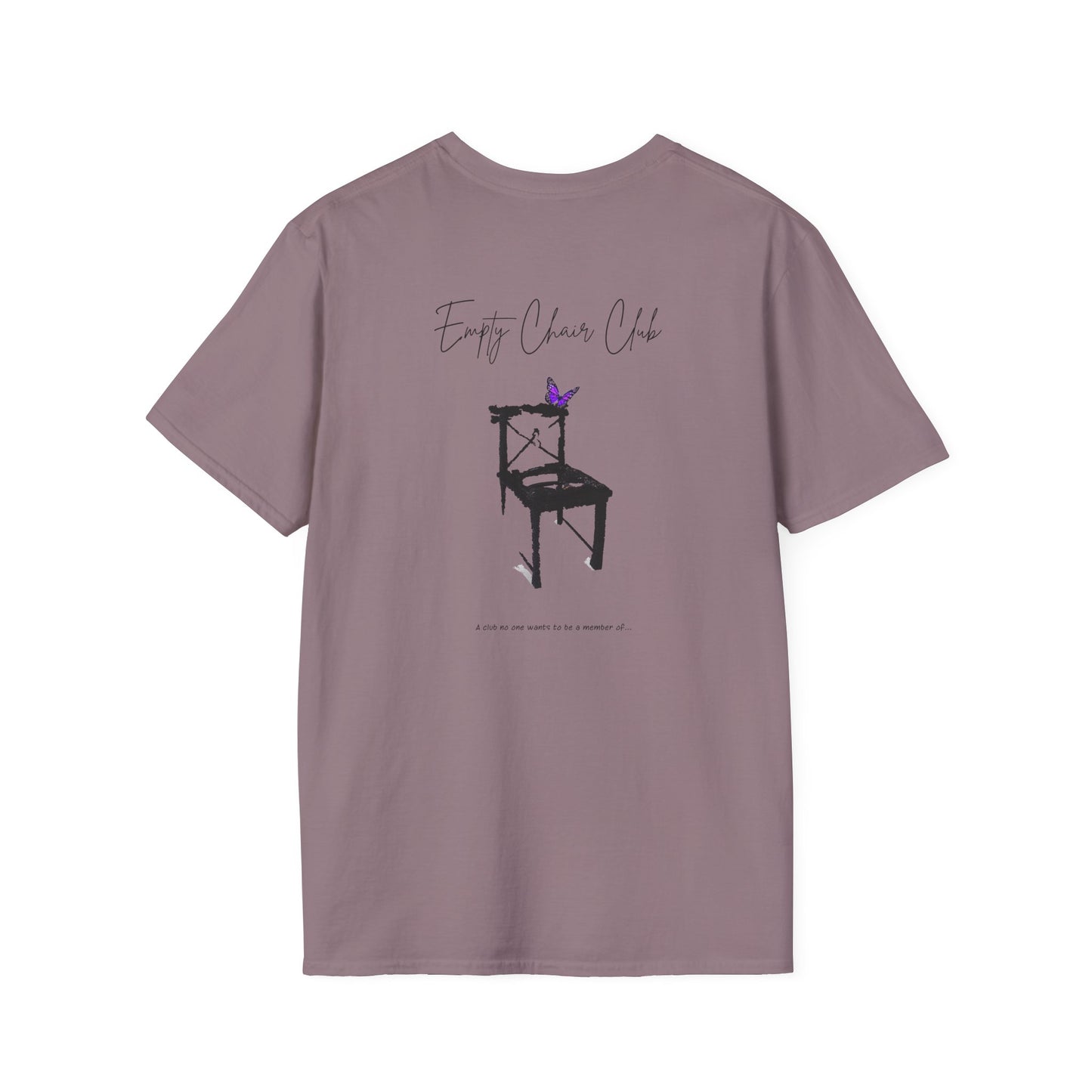 EMPTY CHAIR CLUB Unisex Softstyle T-Shirt - Casual Comfort for Relaxation and Reflection