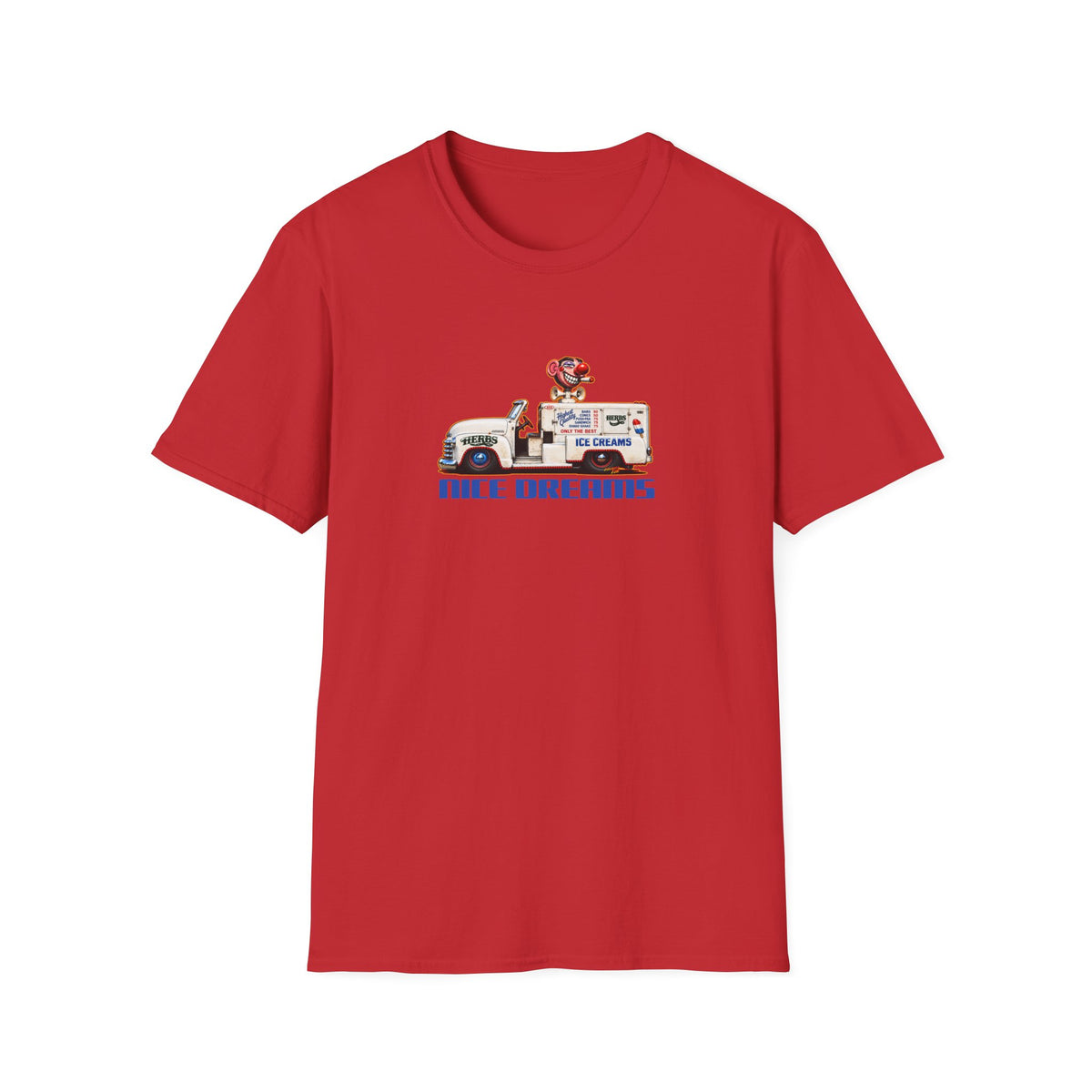 CHEECH & CHONG Nice Dreams Ice Cream Truck Fireball Art TeeShirt