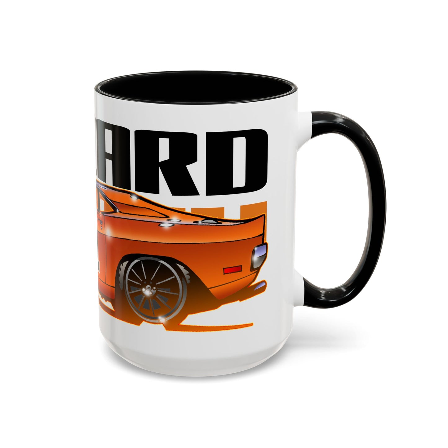 DUKES OF HAZZARD General Lee Dodge Charger Fireball Art Coffee Mug - 2 Sizes
