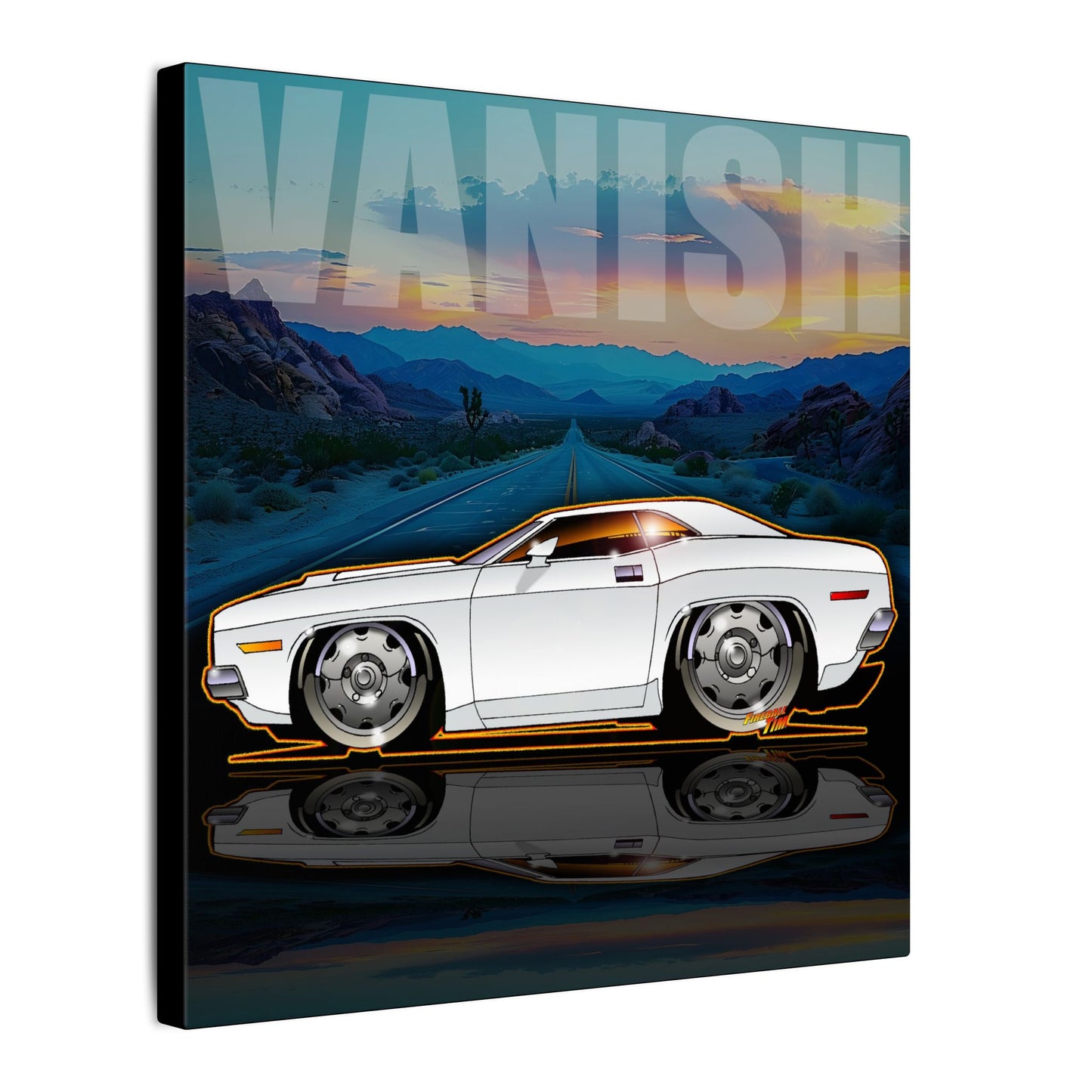 VANISHING POINT Dodge Challenger Movie Muscle Canvas Print - 12x12