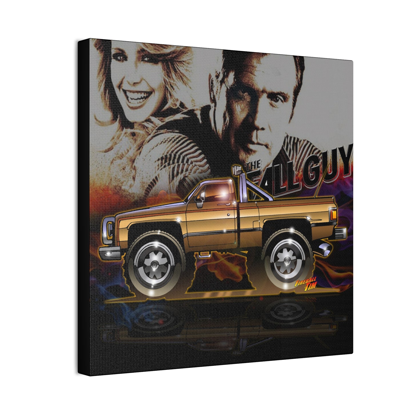 THE FALL GUY 1982 GMC K-2500 TV Show Truck Canvas Art Print - 2 Sizes