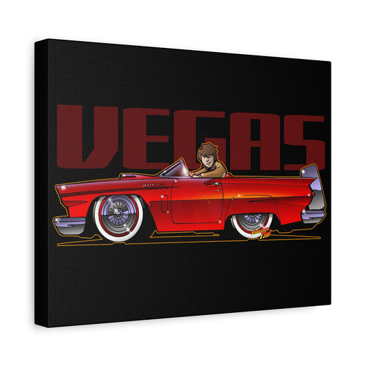 VEGAS THUNDERBIRD TV Car Robert Urich Canvas Art Print - 11x14