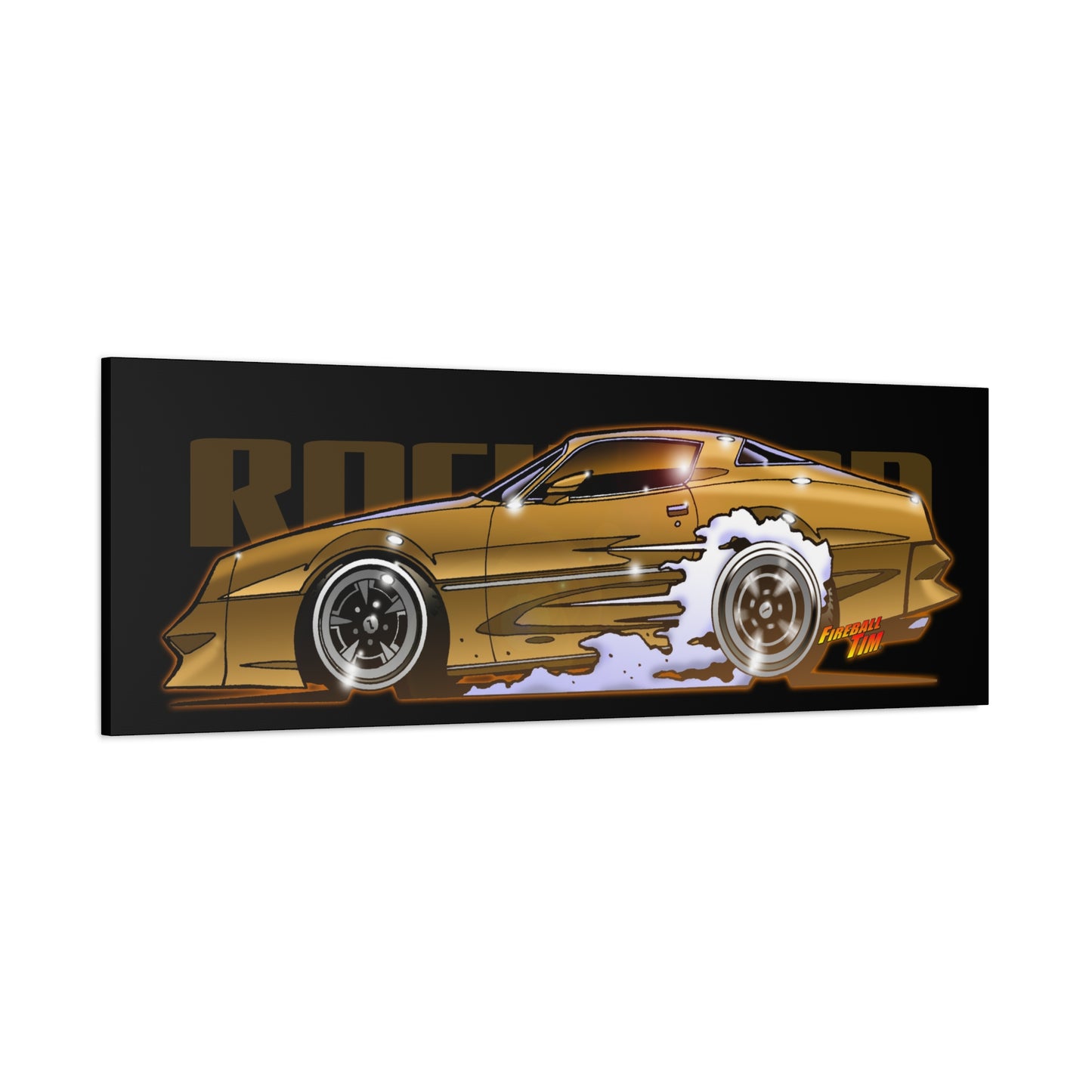ROCKFORD FILES Pontiac Firebird Fireball Art Canvas Wall Print