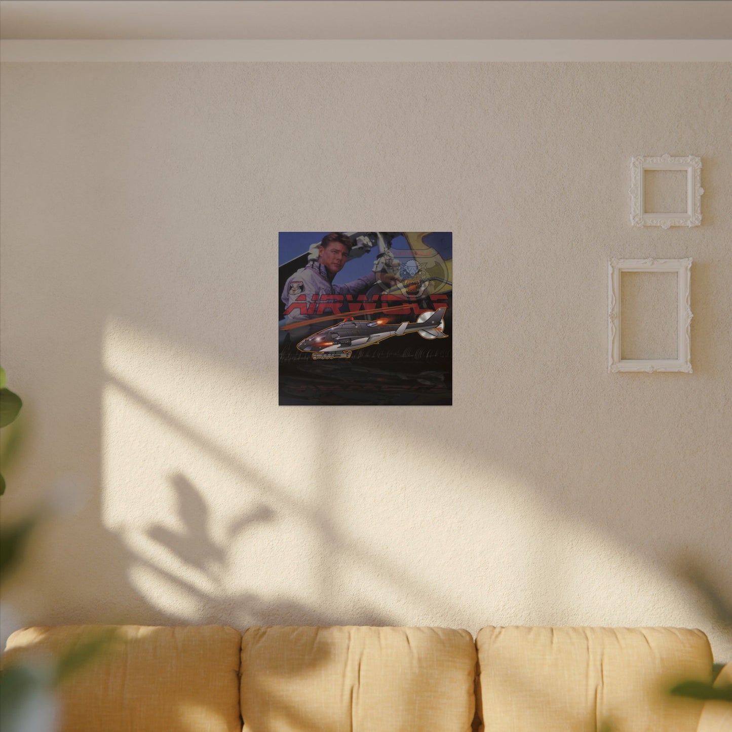 AIRWOLF TV Helicopter Canvas Art Print - 12x12