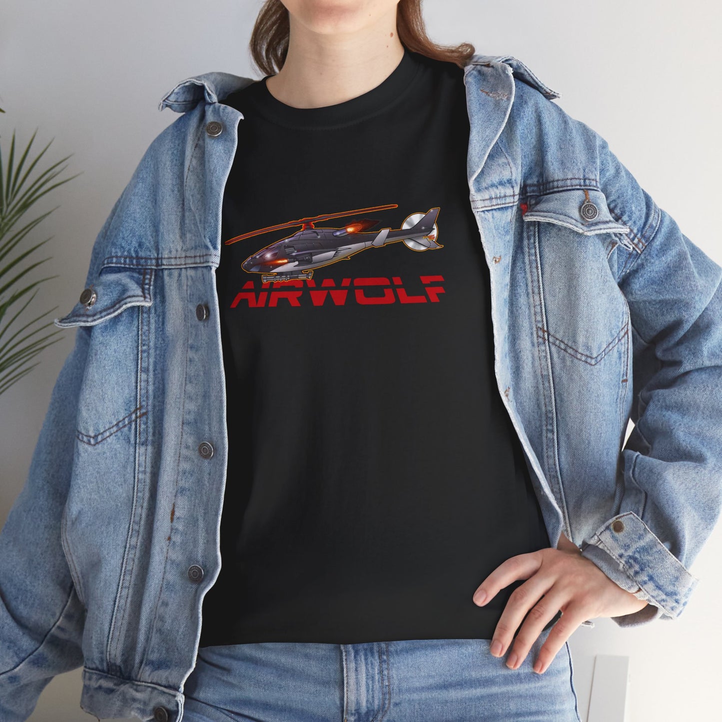 AIRWOLF Helicopter Concept Art Cotton Tee Shirt Mutiple Colors