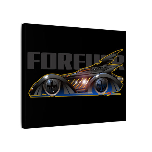 BATMAN FOREVER BATMOBILE Fireball Art Canvas Print