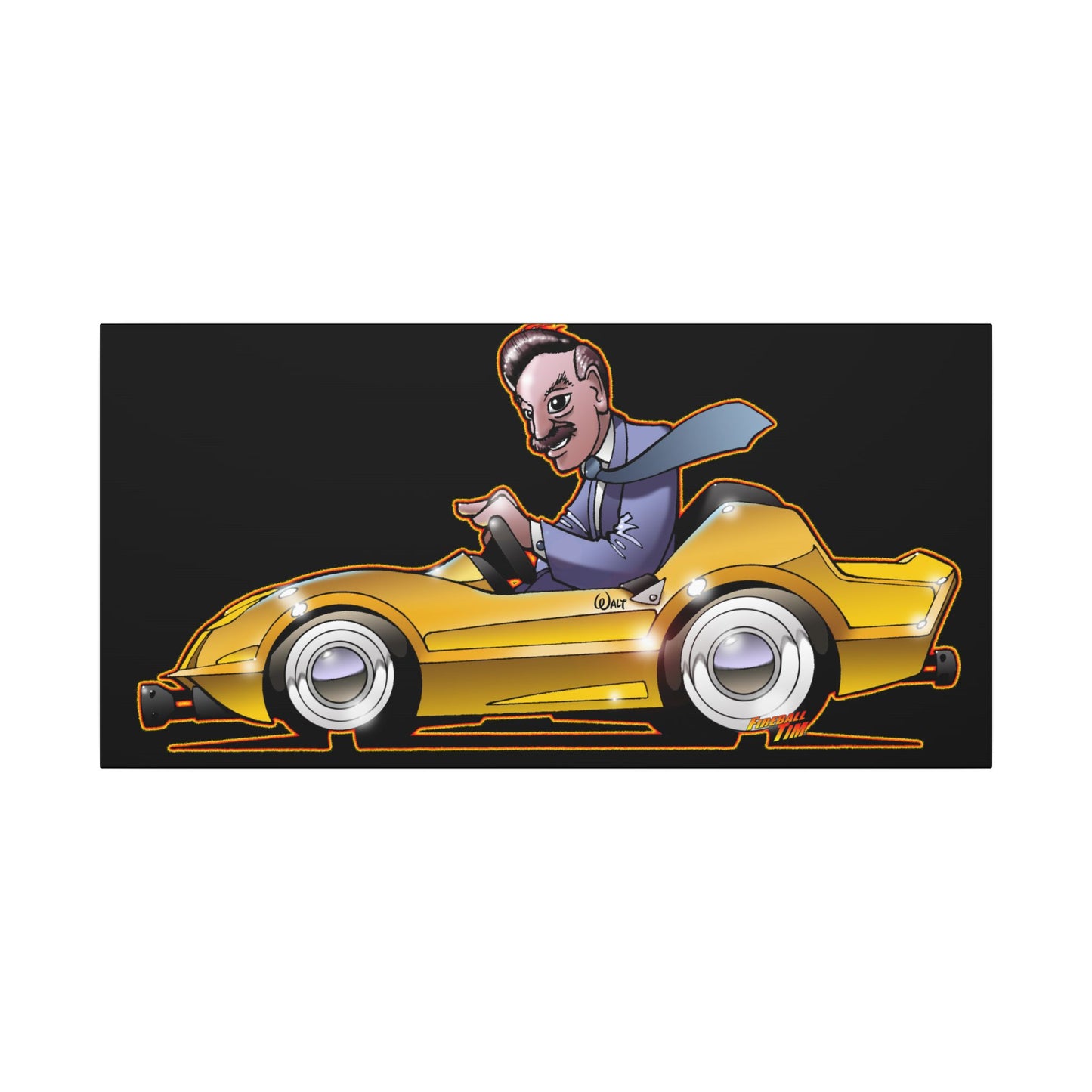 AUTOPIA CLASSIC Walt Disney Fireball Art Canvas Print