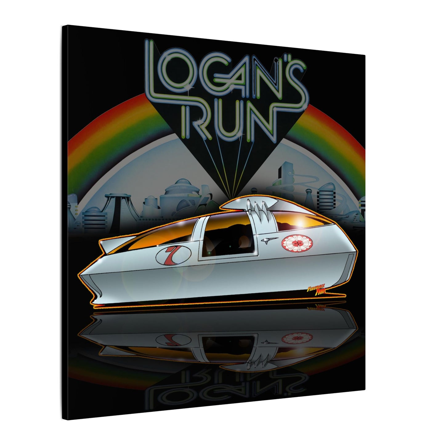 LOGAN'S RUN Sandman Sci Fi TV Car Collectible Fireball Art Canvas Print