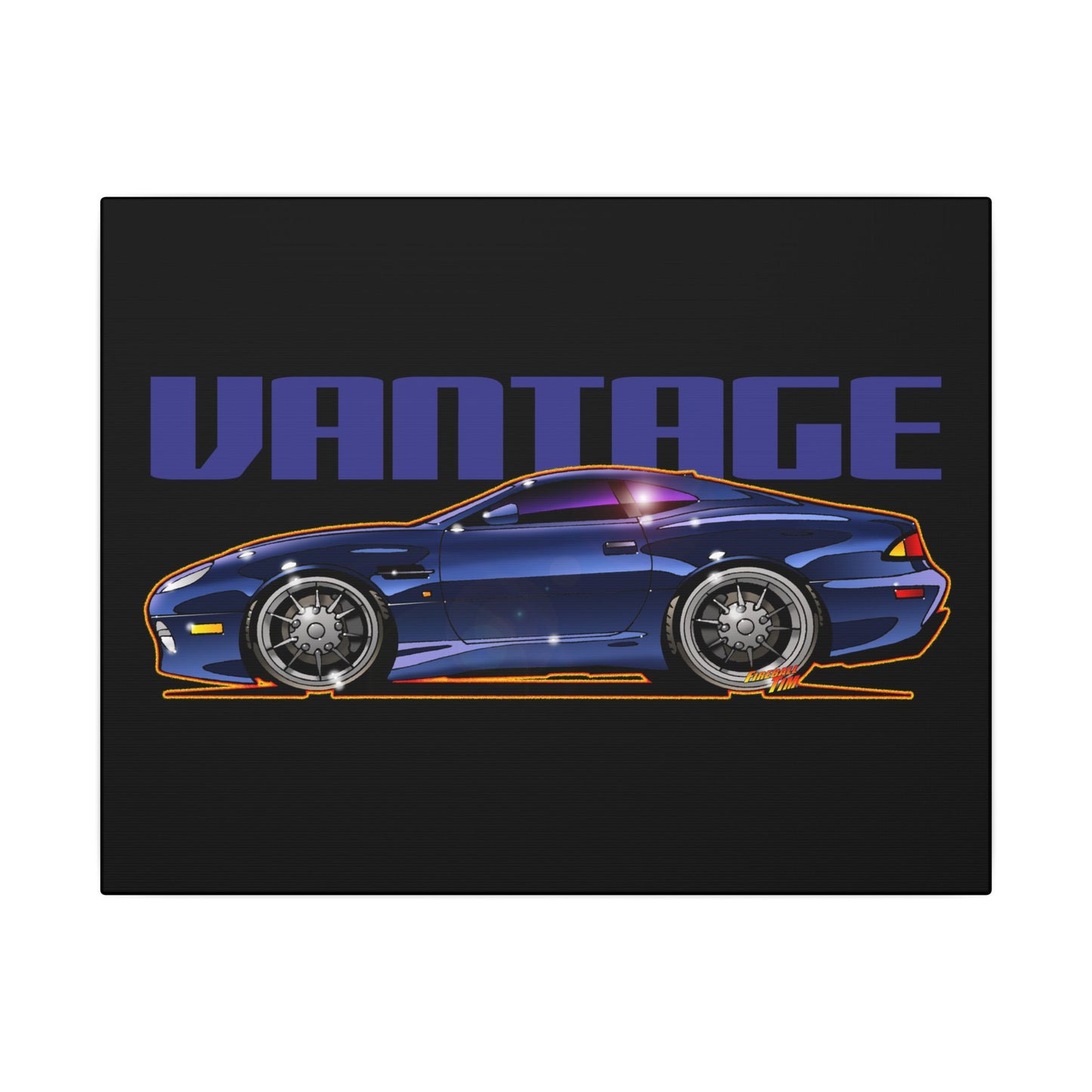 ASTON MARTIN VANTAGE 2001 Fireball Art Canvas Print