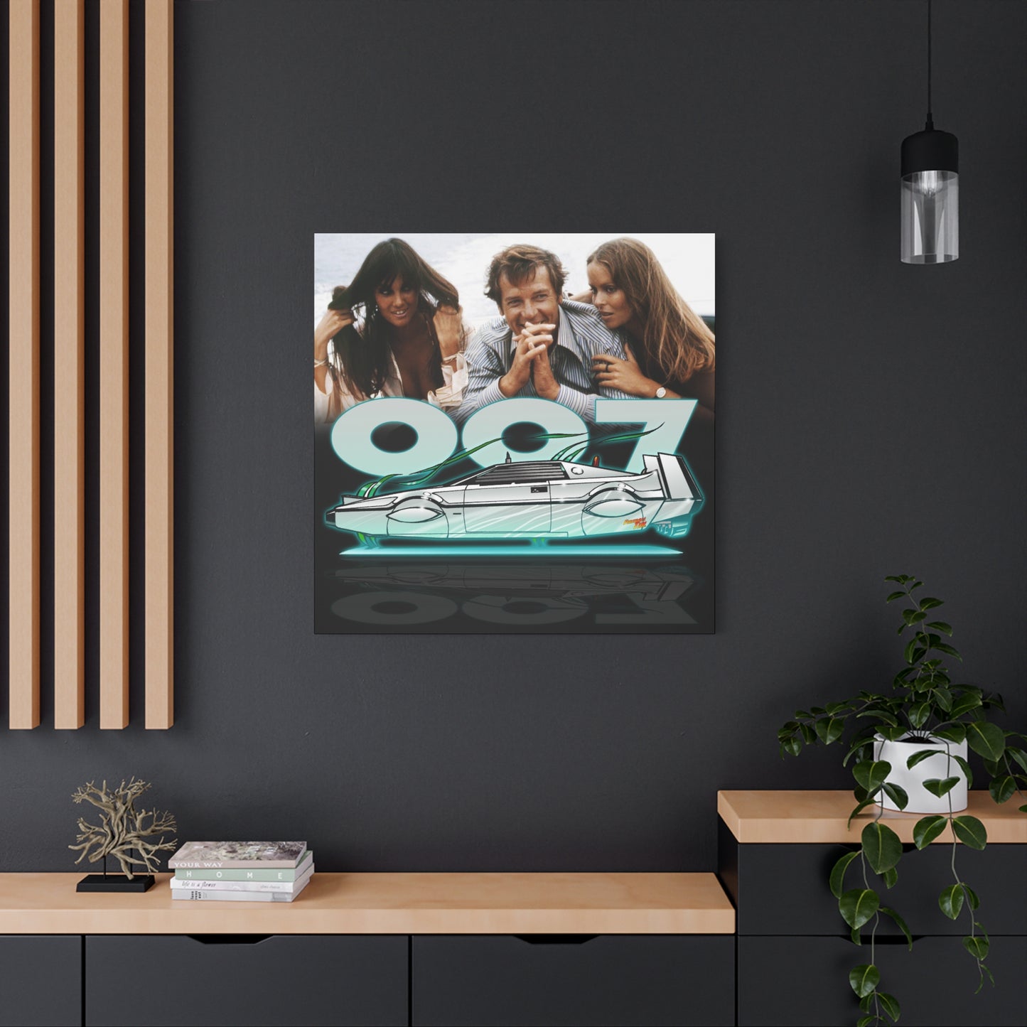 LOTUS SUBMARINE James Bond Fireball Art Canvas Print