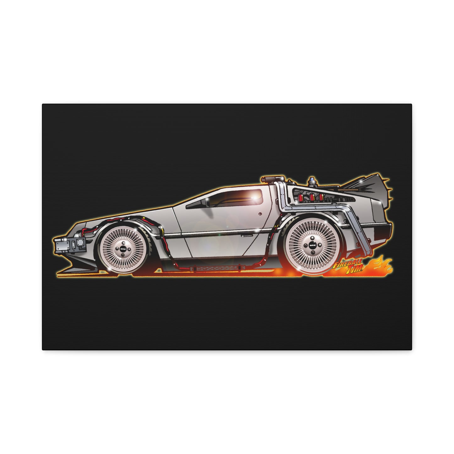 BACK to the FUTURE Delorean Time Machine Canvas Art Wall Print