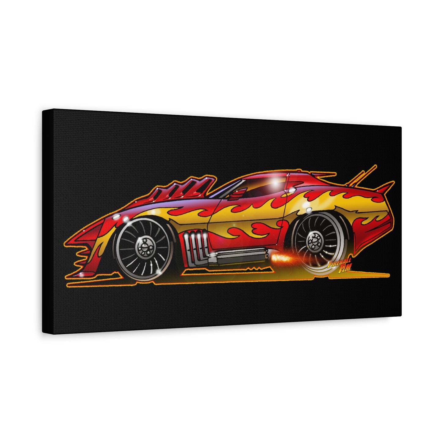 CORVETTE SUMMER Movie Car Fireball Art Canvas Print