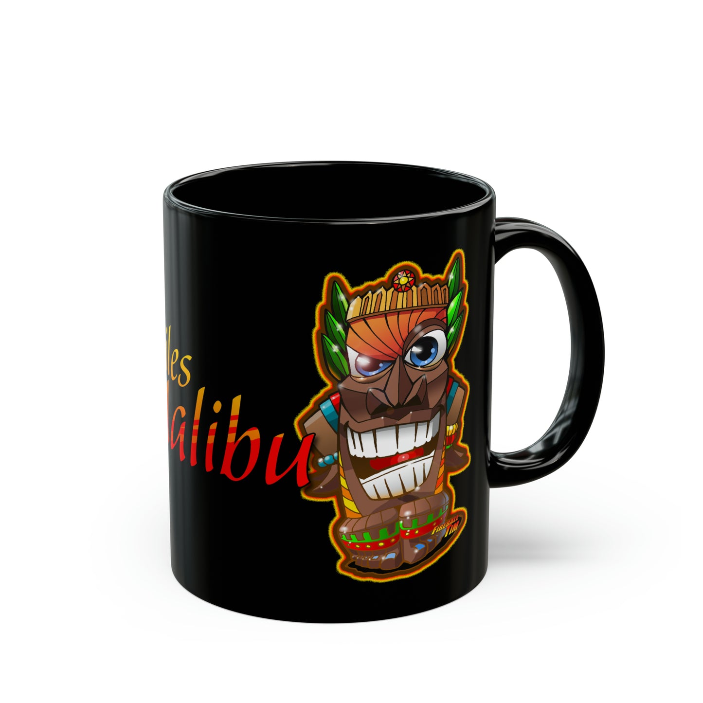 MALIBU KING KOOKY DOOK Tiki Black Coffee Mug 11oz