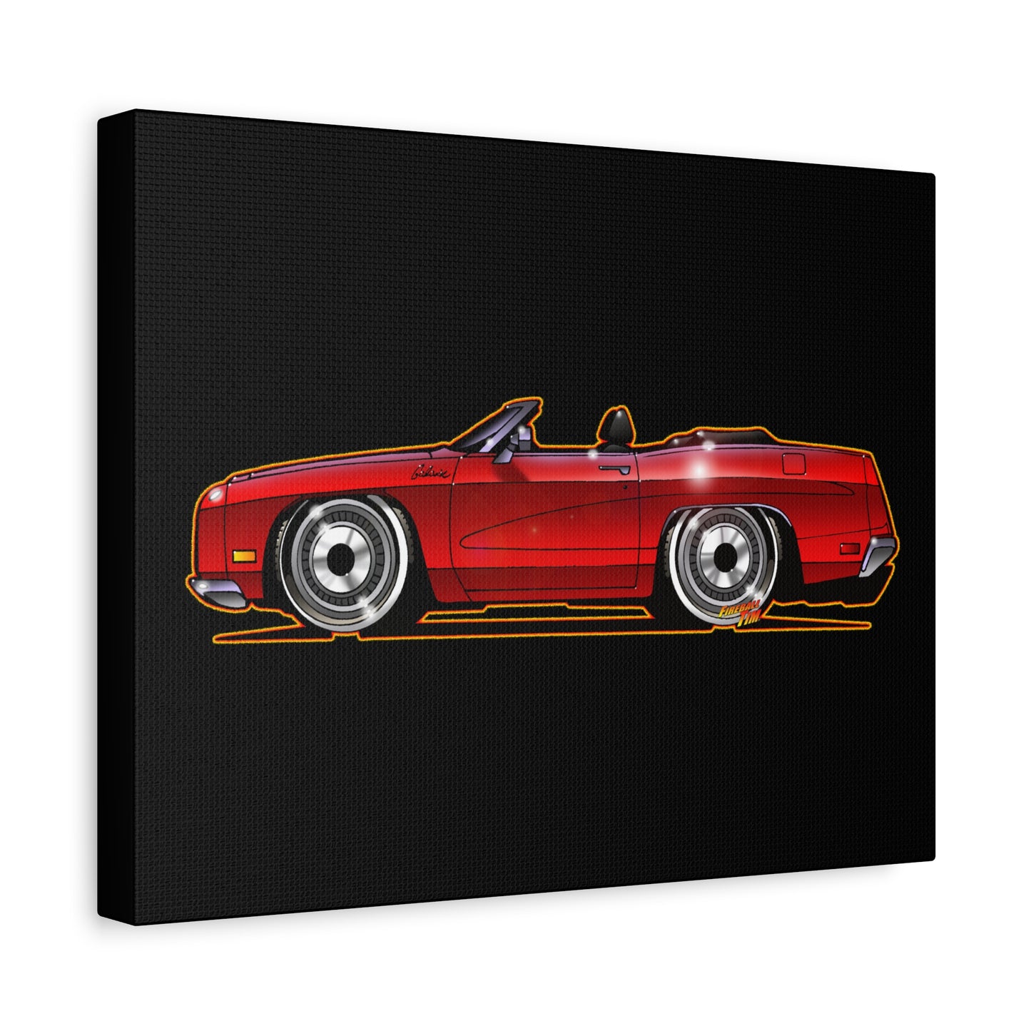THE OMEGA MAN 1970 Ford Galaxie XL Fireball Art Collectible Canvas Print - 11x14