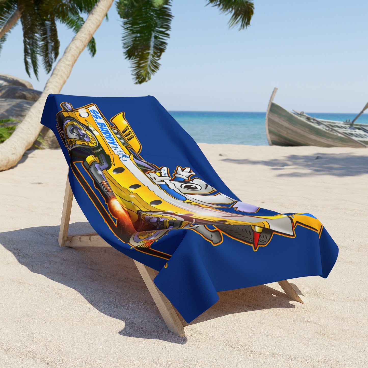 BUDDY CRUISE BUDDYMOBILE Custom Car Art BIG Beach Towel in 2 Sizes