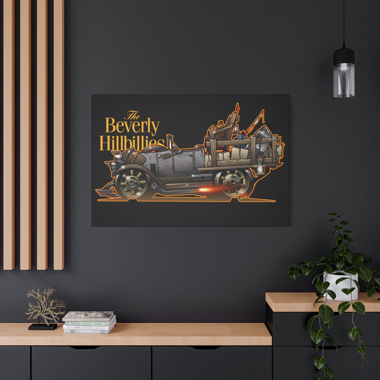 BEVERLY HILLBILLIES JALOPY Canvas Art Wall Print - 11x14