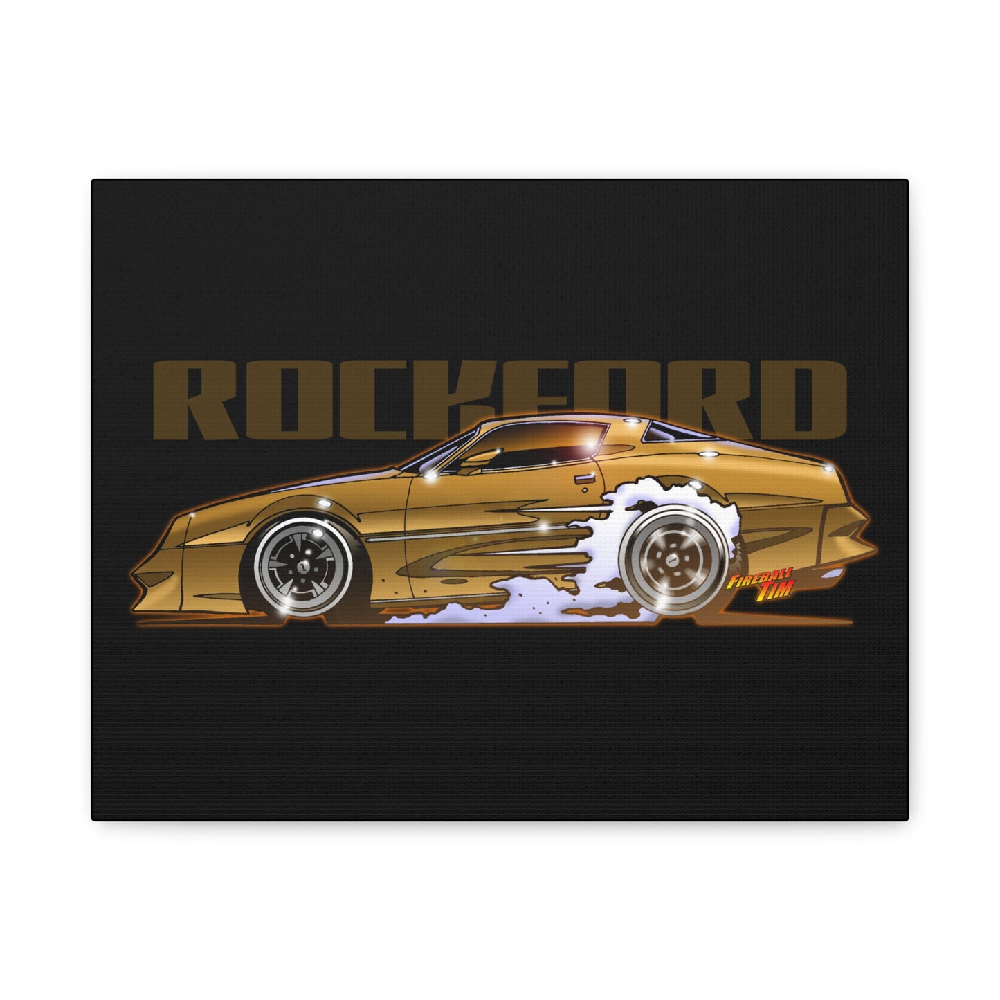 ROCKFORD FILES PONTIAC FIREBIRD Fireball Art Canvas Wall Print - 11x14
