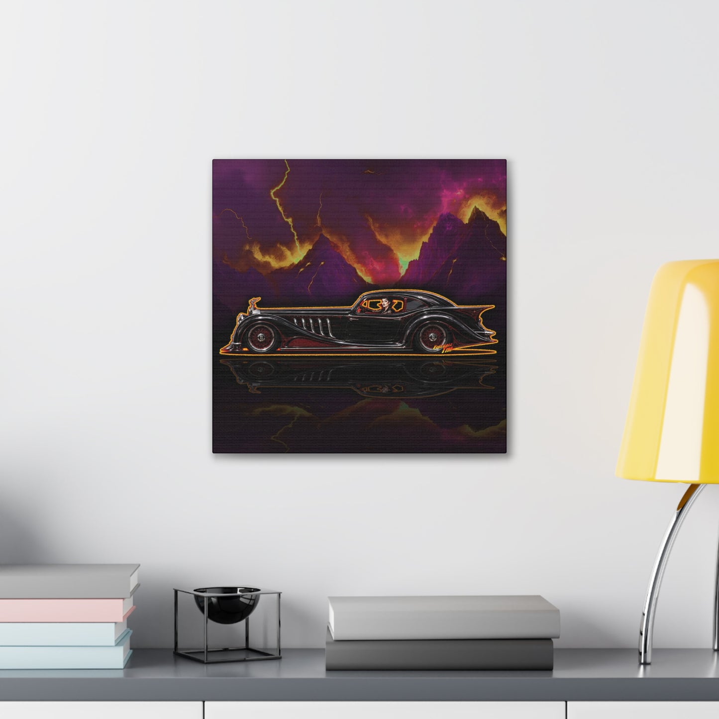 MONSTER MACHINES Vampiress Countessa Halloween Collectible Fireball Art Canvas Stretched Print