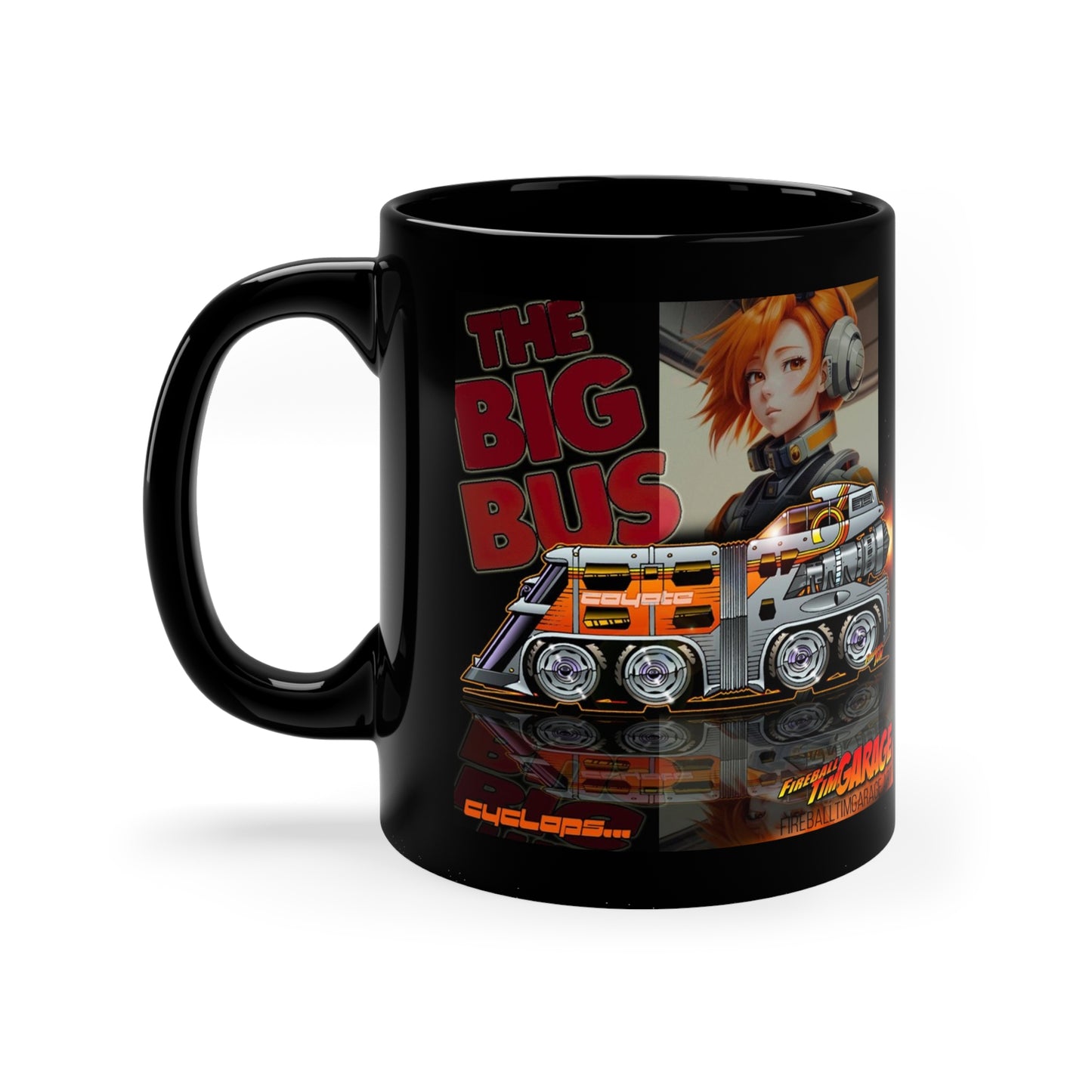 THE BIG BUS Cyclops Movie Car Garage Coffee Mug 11oz