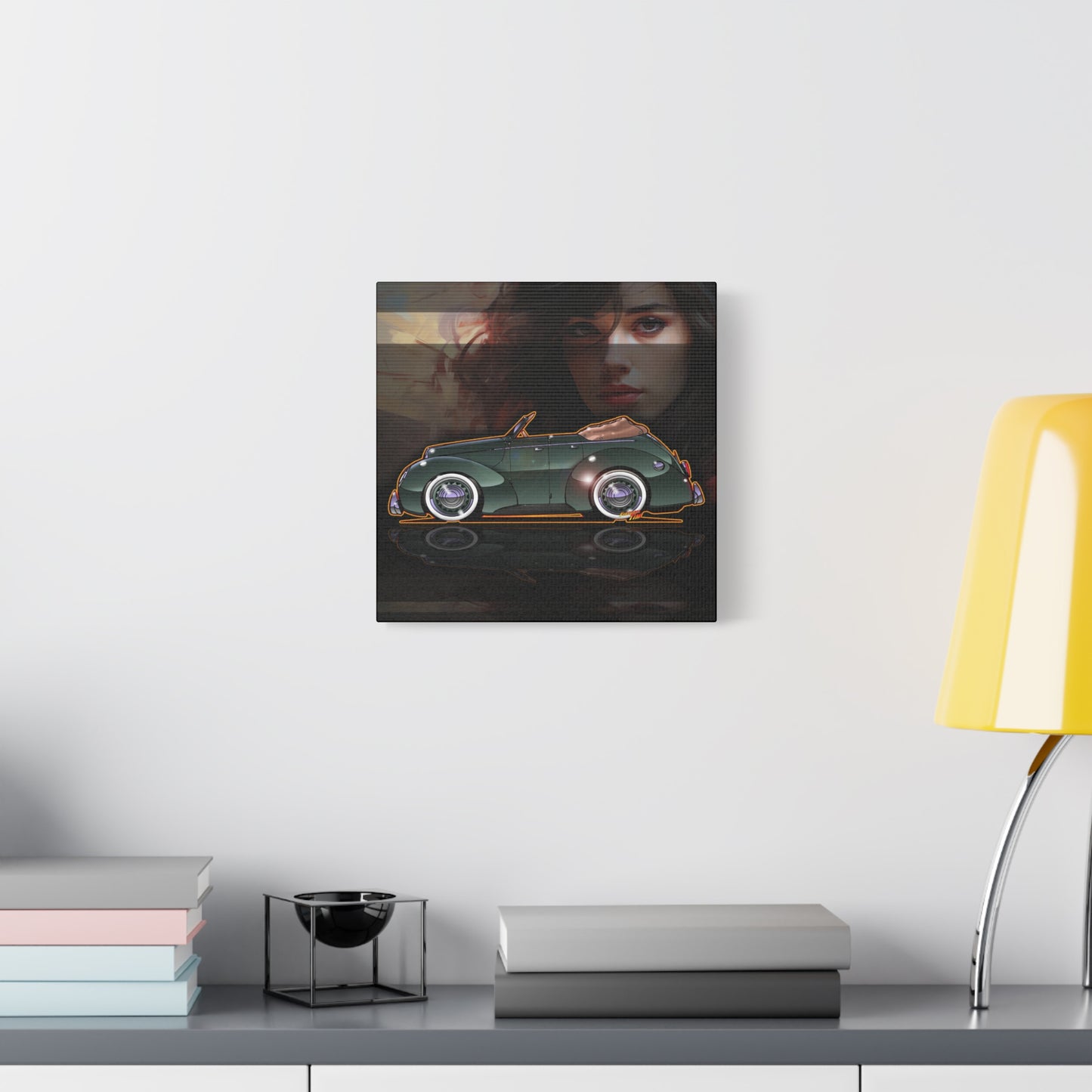 FORD DELUXE 1939 Convertible Fireball Art Canvas Print