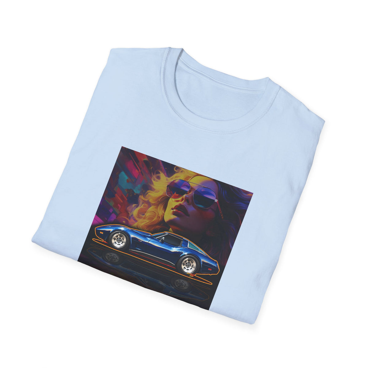 CHEVROLET CORVETTE 1978 Collectible Blonde Fireball Art Collectible Fireball Art TeeShirt