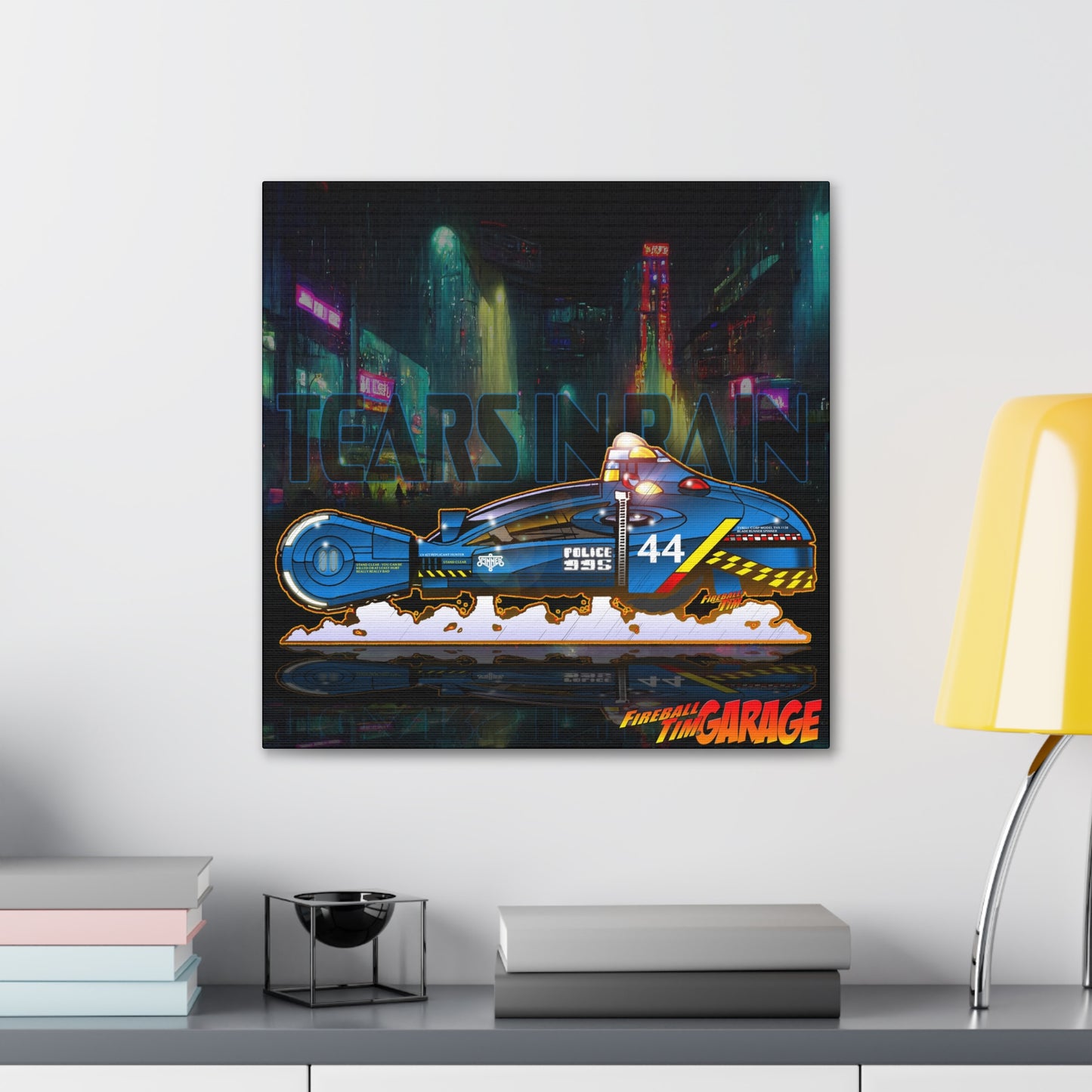 BLADE RUNNER SPINNER Police Car Concept Art Canvas MASTERPRINT 3 Sizes