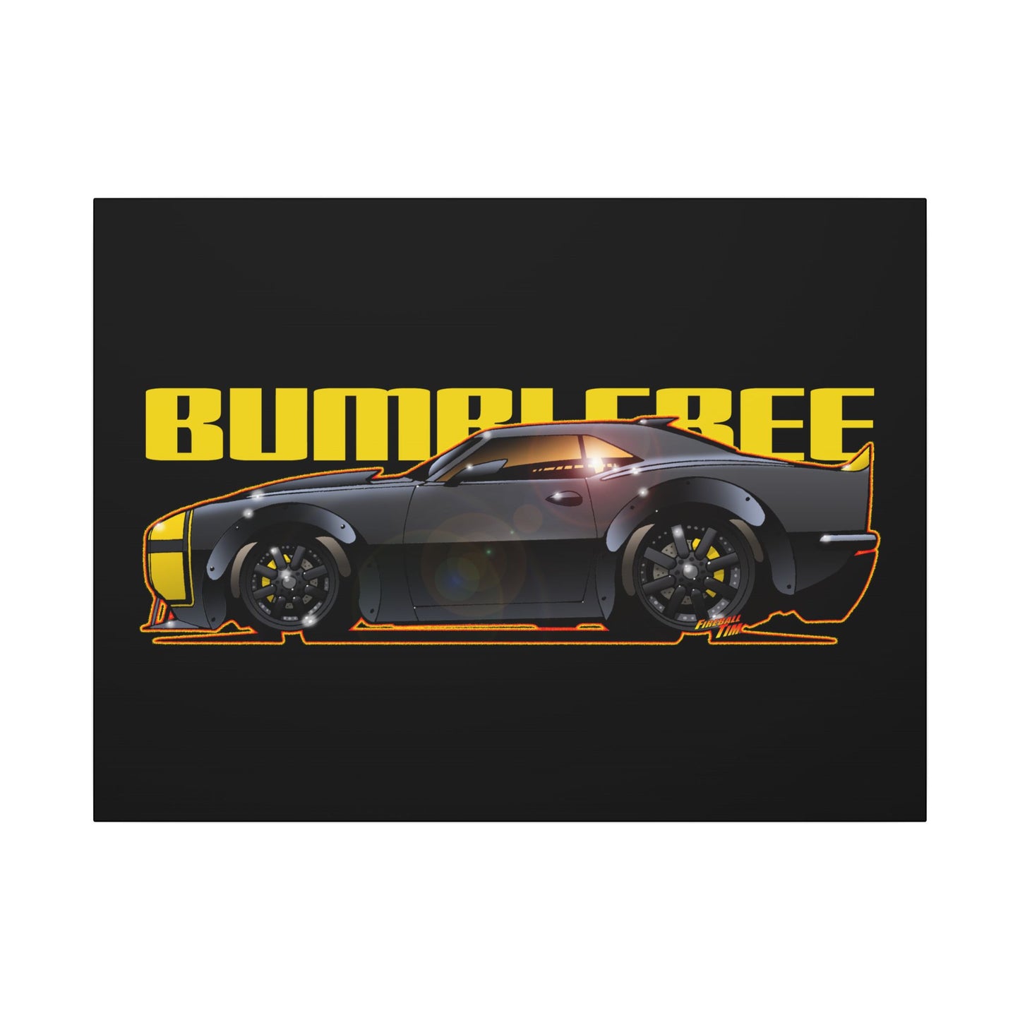 TRANSFORMERS BUMBLEBEE 1967 Camaro Fireball Art Canvas Print