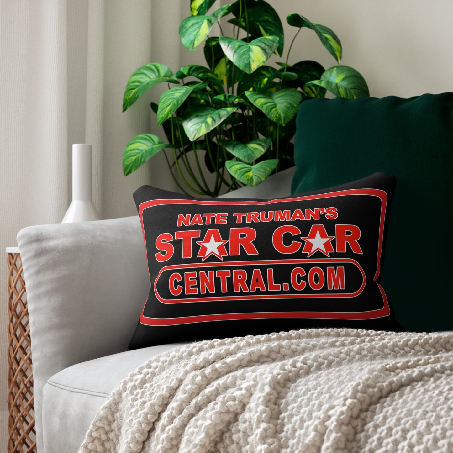 Nate Truman's STAR CAR CENTRAL Official Lumbar Pillow, Movie Car, Movie Cars