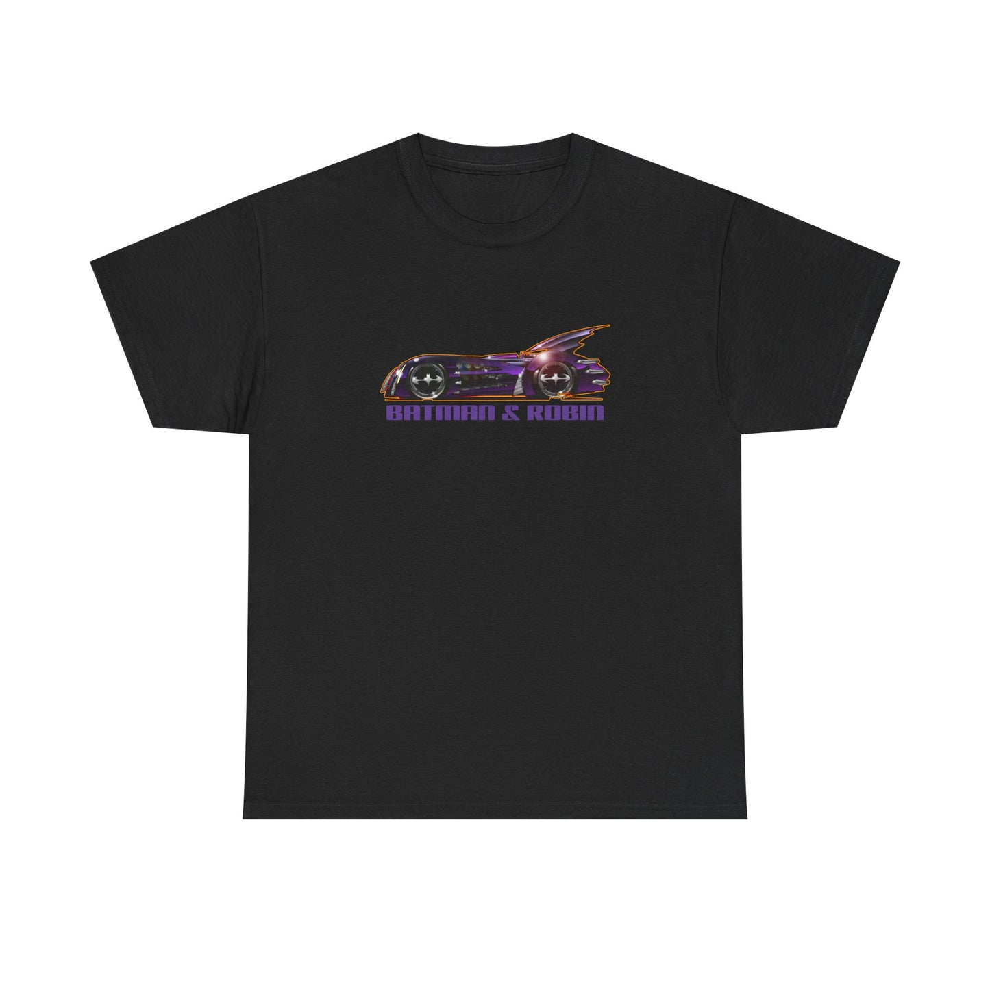 BATMAN & ROBIN 1997 BATMOBILE Movie Car Fireball Art Tee Shirt - Multiple Sizes