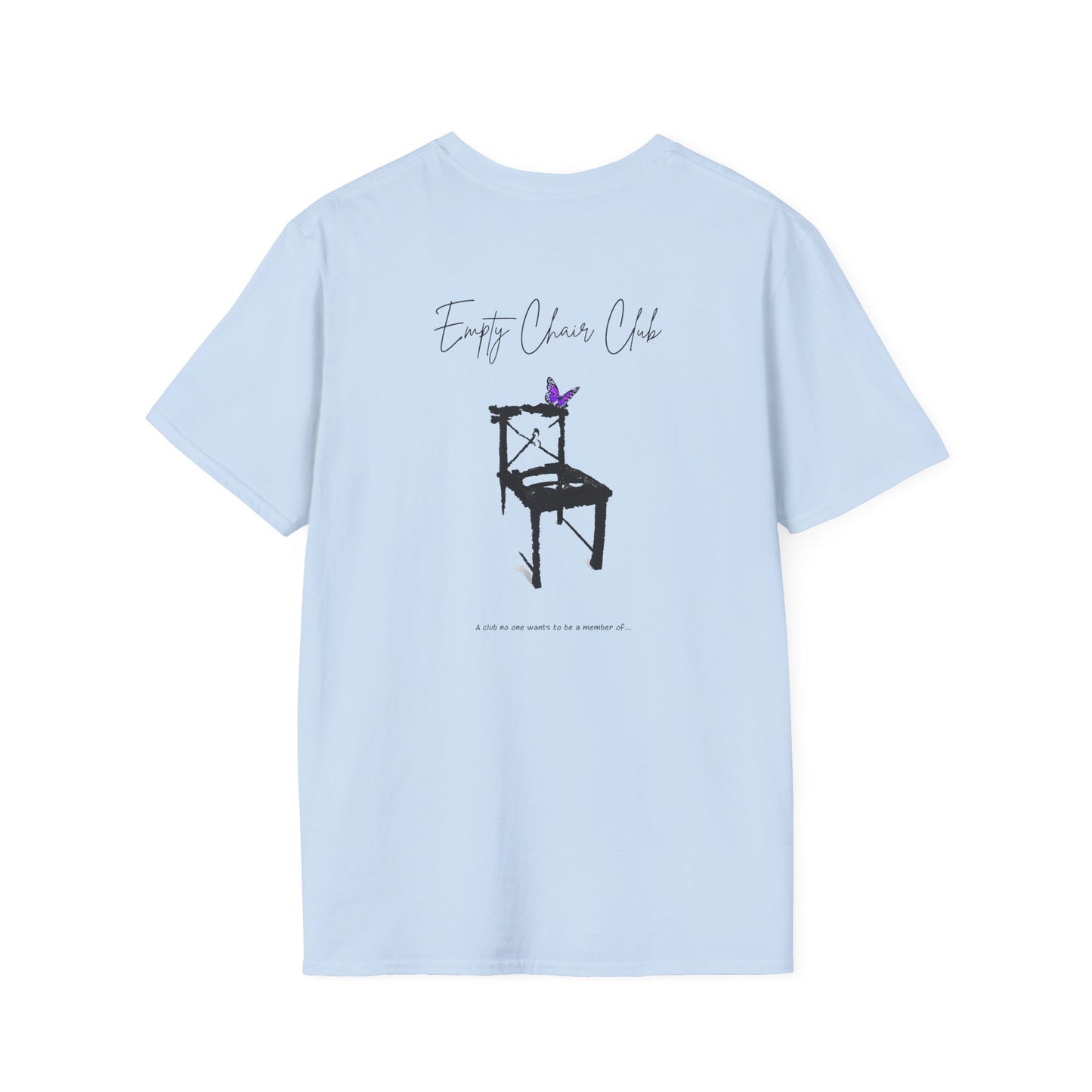 EMPTY CHAIR CLUB Unisex Softstyle T-Shirt - Casual Comfort for Relaxation and Reflection