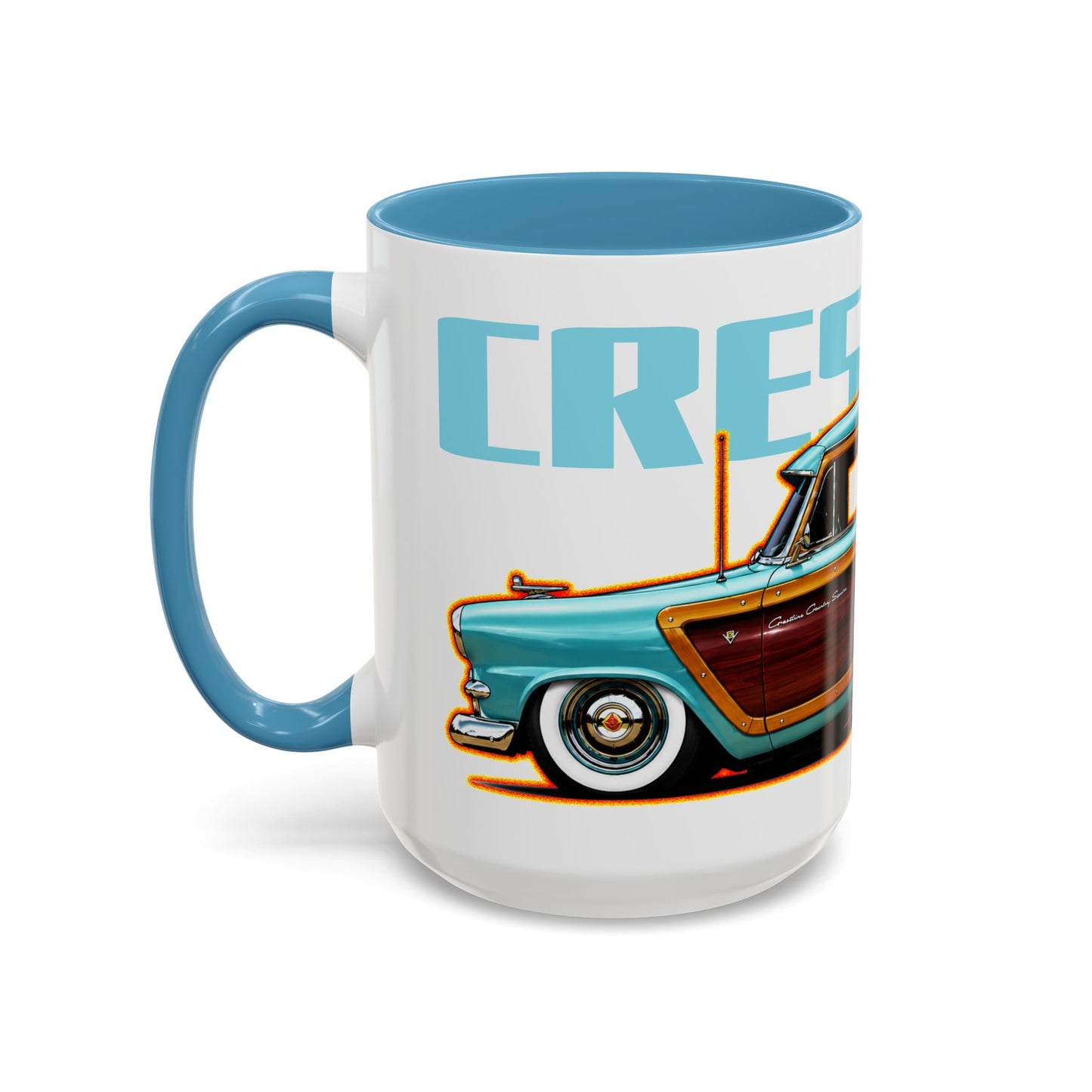 FORD CRESTLINE Country Squire Station Wagon 1953 Collectible Art Coffee Mug - 2 Sizes