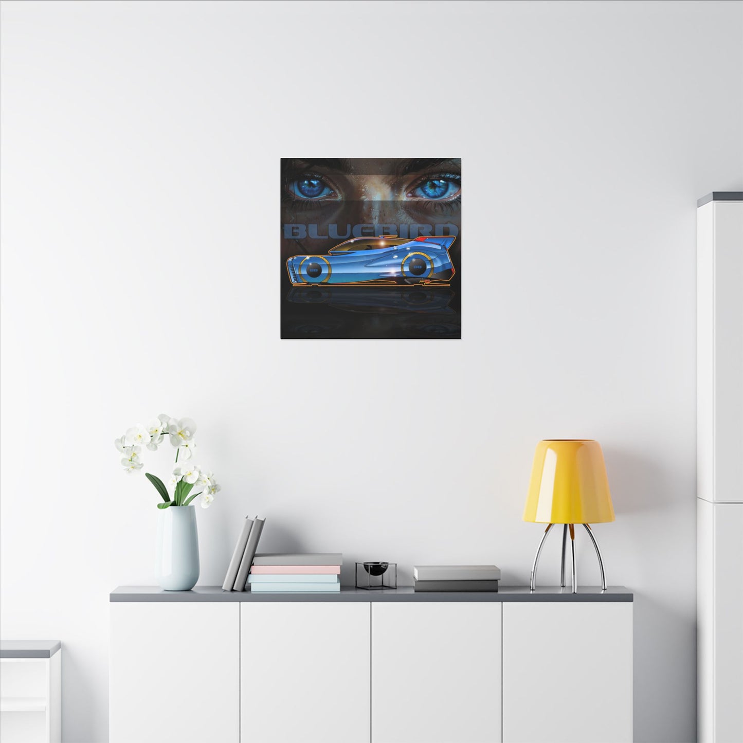 BLUEBIRD FIREBALL CONCEPT Canvas Art Print - 2 Sizes