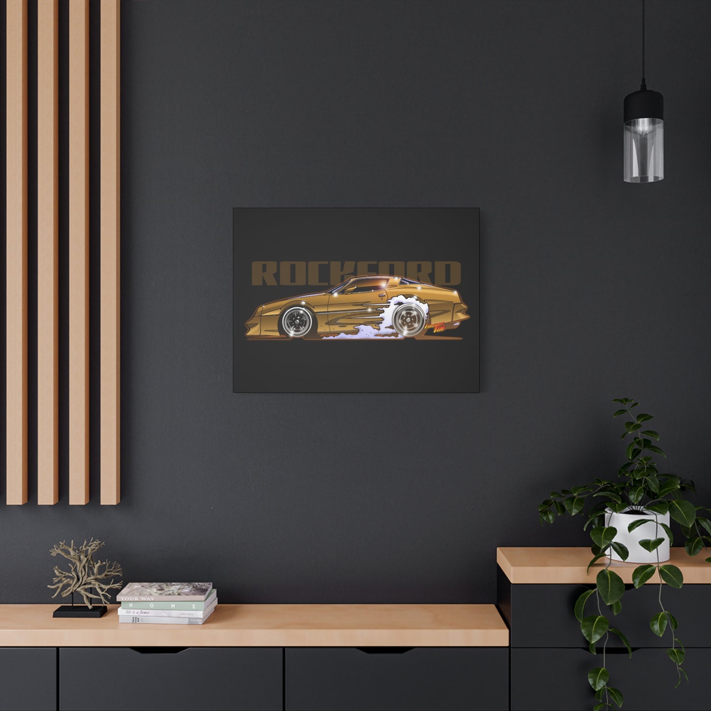ROCKFORD FILES Pontiac Firebird Fireball Art Canvas Wall Print