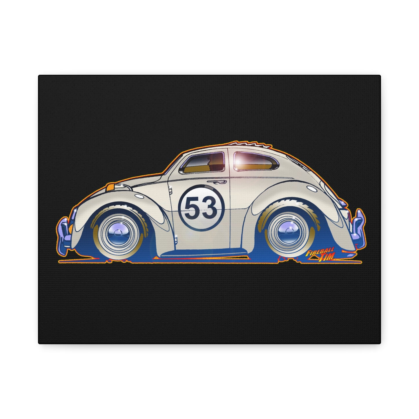 HERBIE THE LOVE BUG Movie Car Canvas Art Wall Print - 11x14