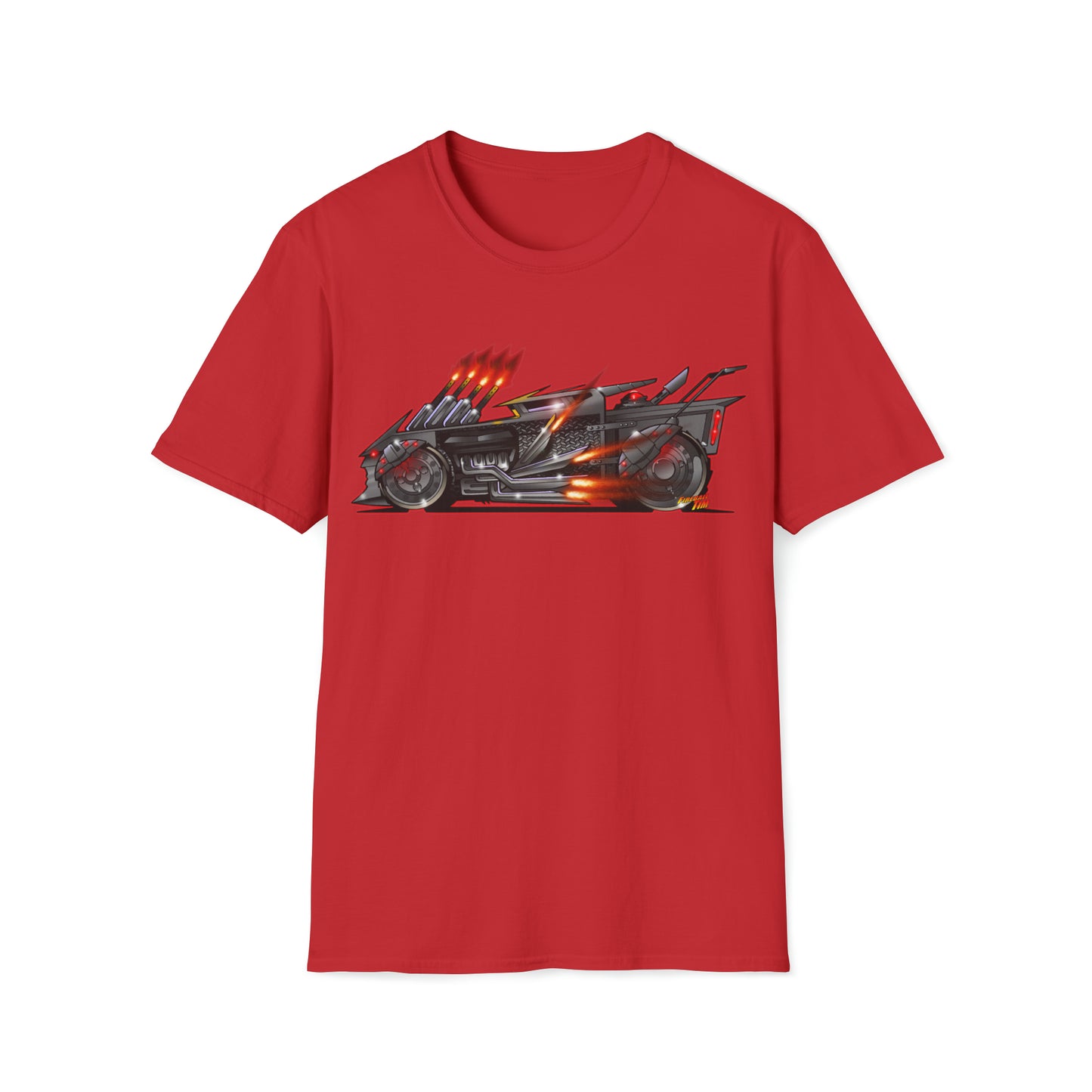 Fireball Tim BATSHAKER BATMOBILE Unisex Softstyle T-Shirt