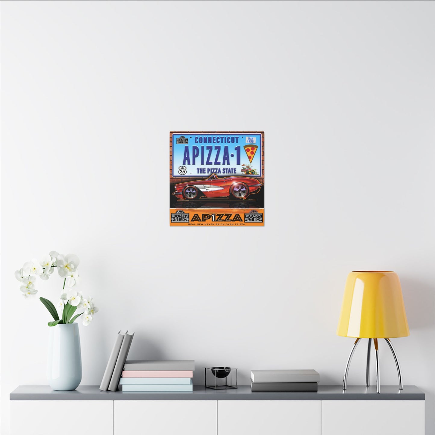 CORVETTE 1958 APIZZA 1 Fireball Art Canvas Print