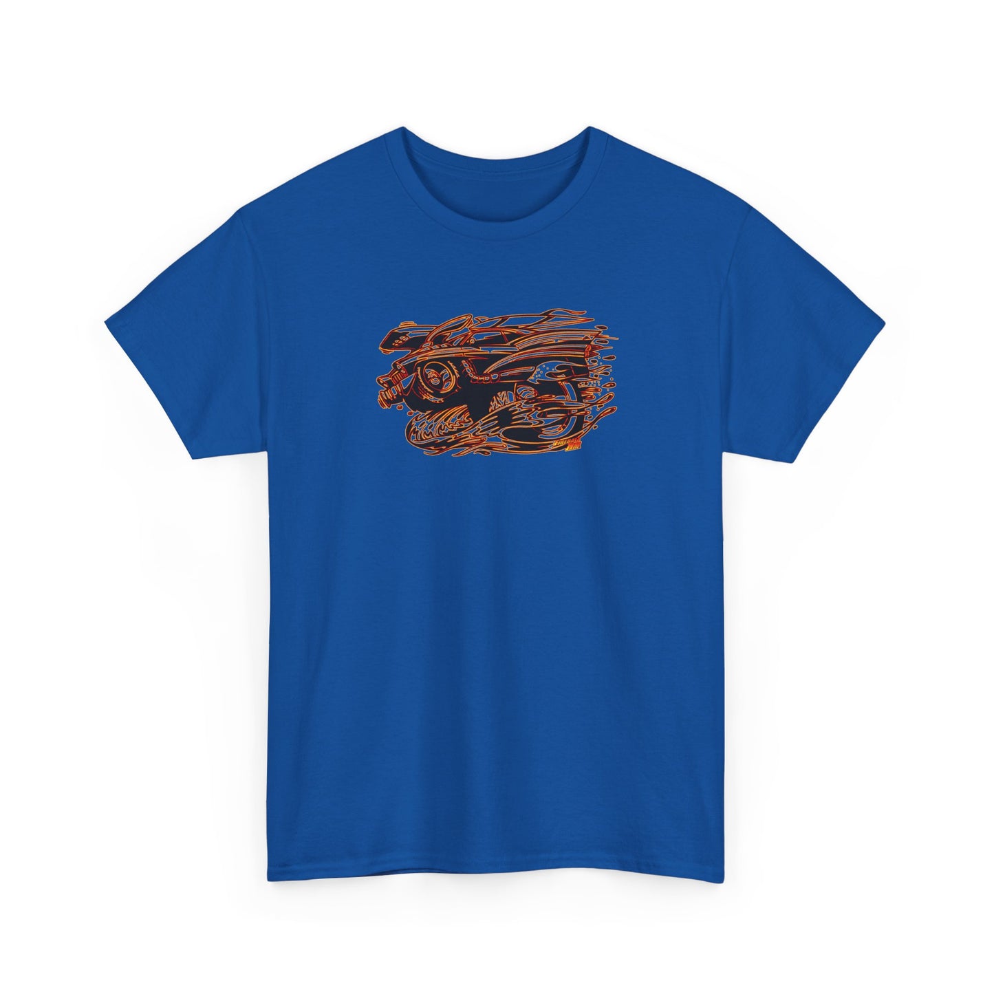HOT ROD CHEVY Muscle Car Fireball Tee Shirt - Multiple Colors