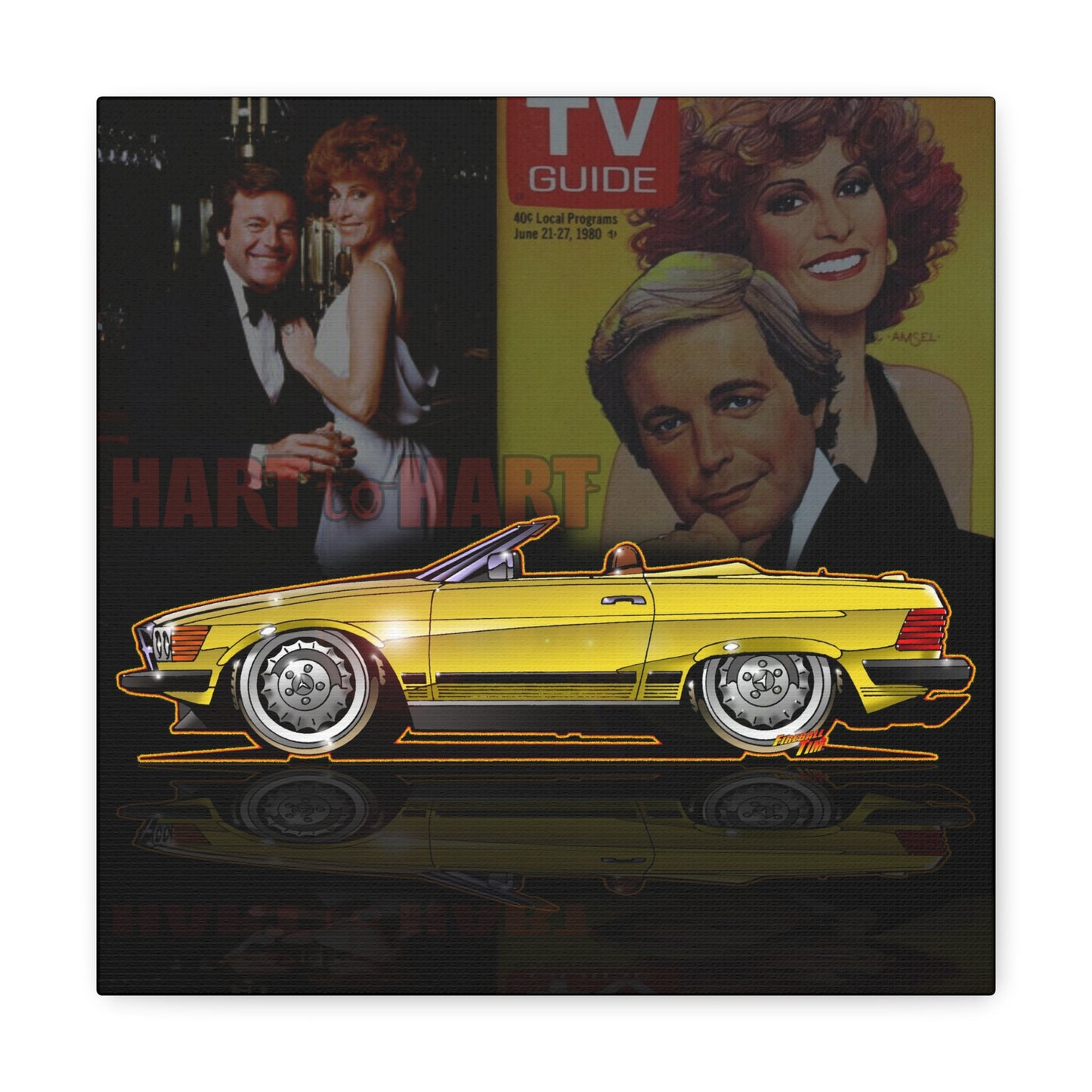 HART to HART TV Show Mercedes 450SL Concept Art Canvas MASTERPRINT 3 Sizes