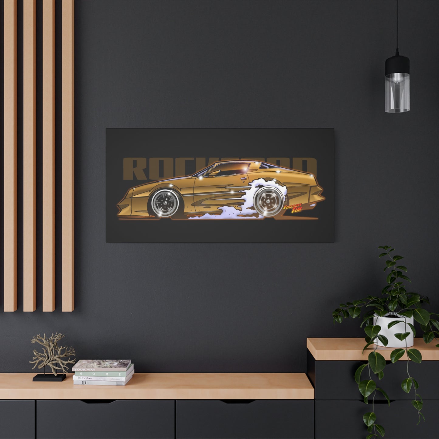 ROCKFORD FILES Pontiac Firebird Fireball Art Canvas Wall Print