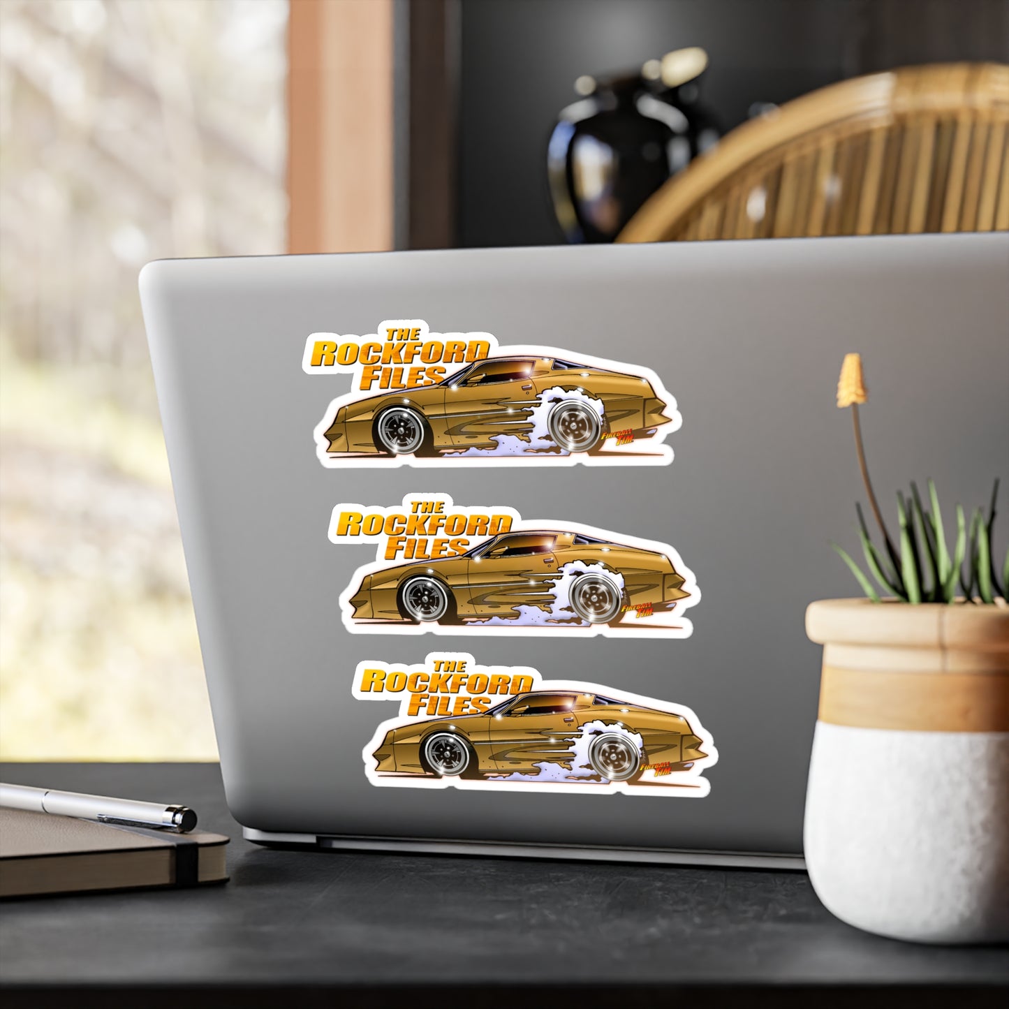 THE ROCKFORD FILES Pontiac Fireball Art Decal Stickers - 4 Sizes