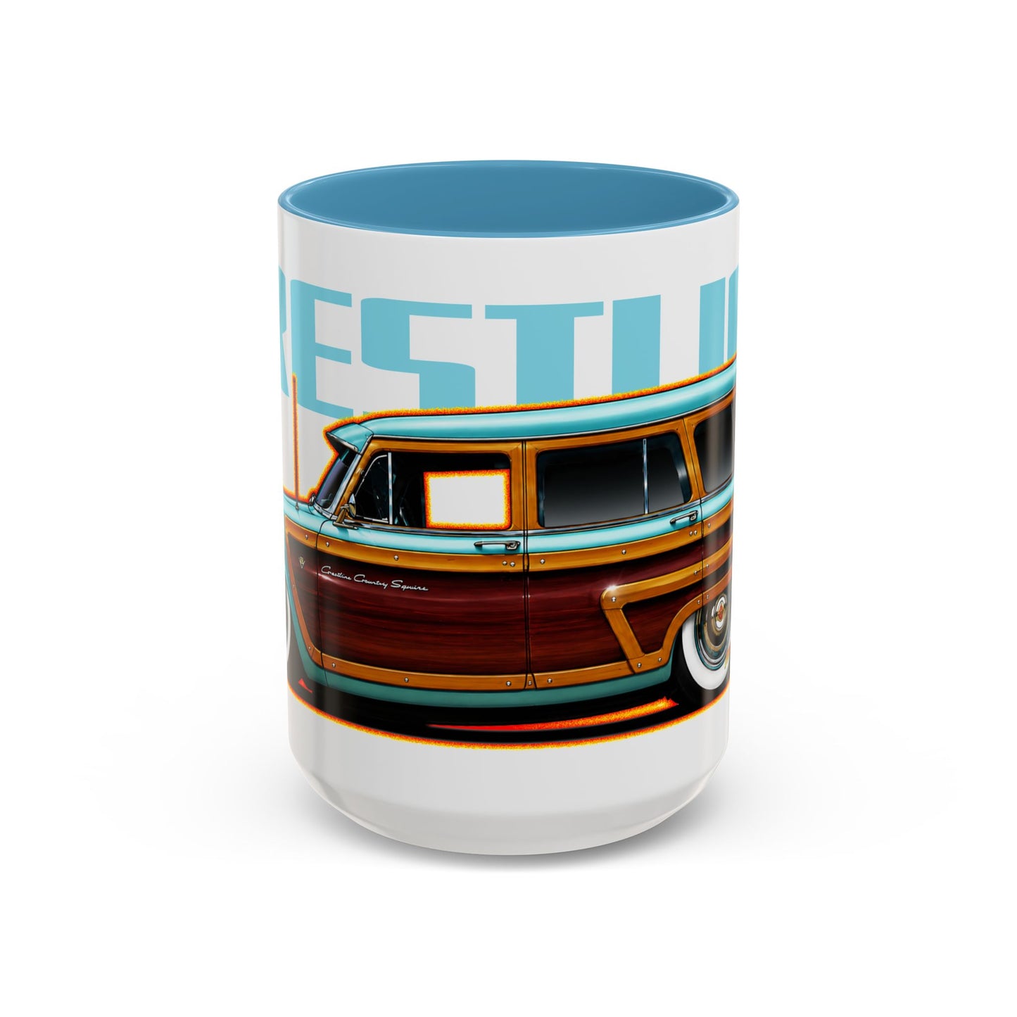 FORD CRESTLINE Country Squire Station Wagon 1953 Collectible Art Coffee Mug - 2 Sizes