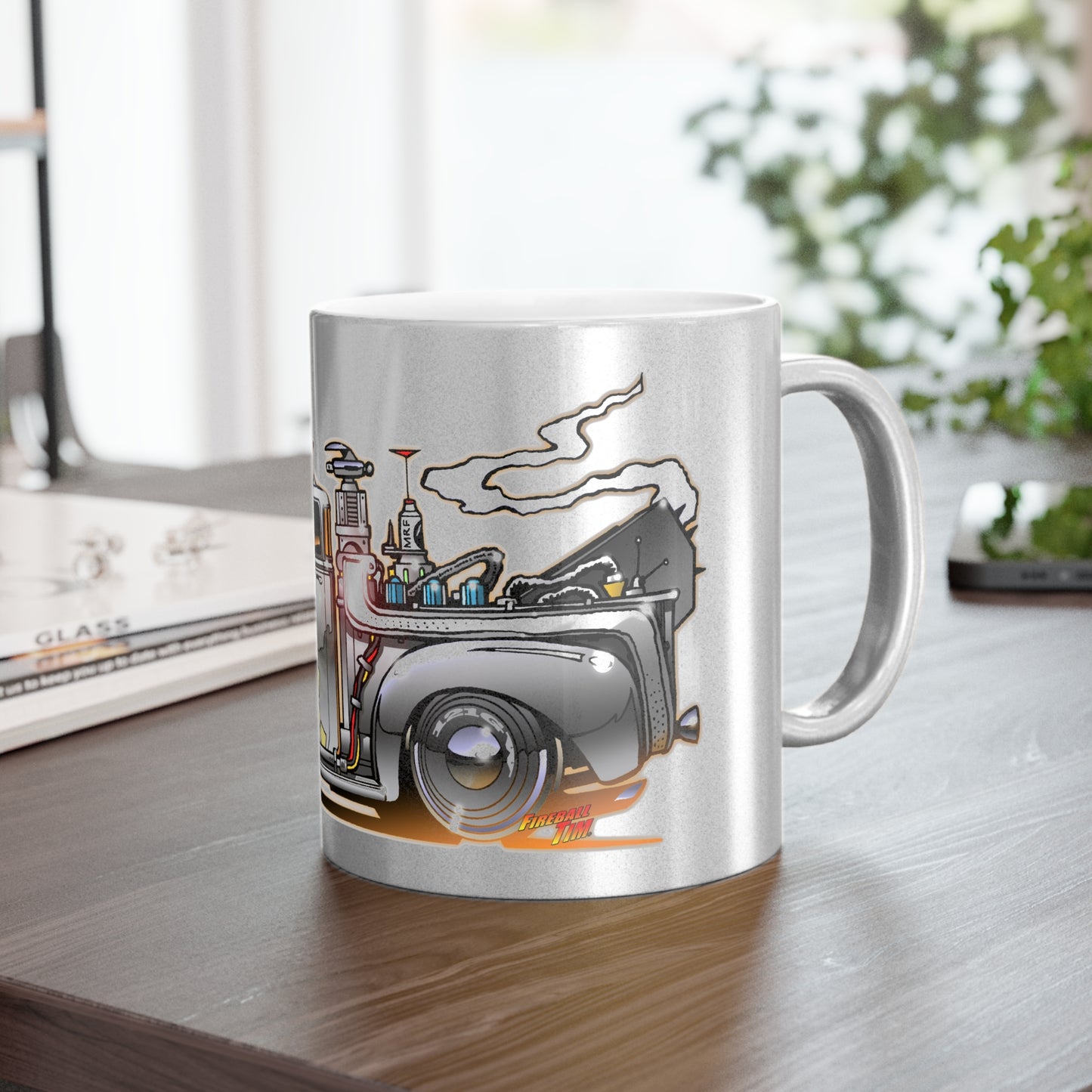 BACK to the FUTURE Chevy 3100 Pickup Movie Car Metallic Silver Mug 11oz