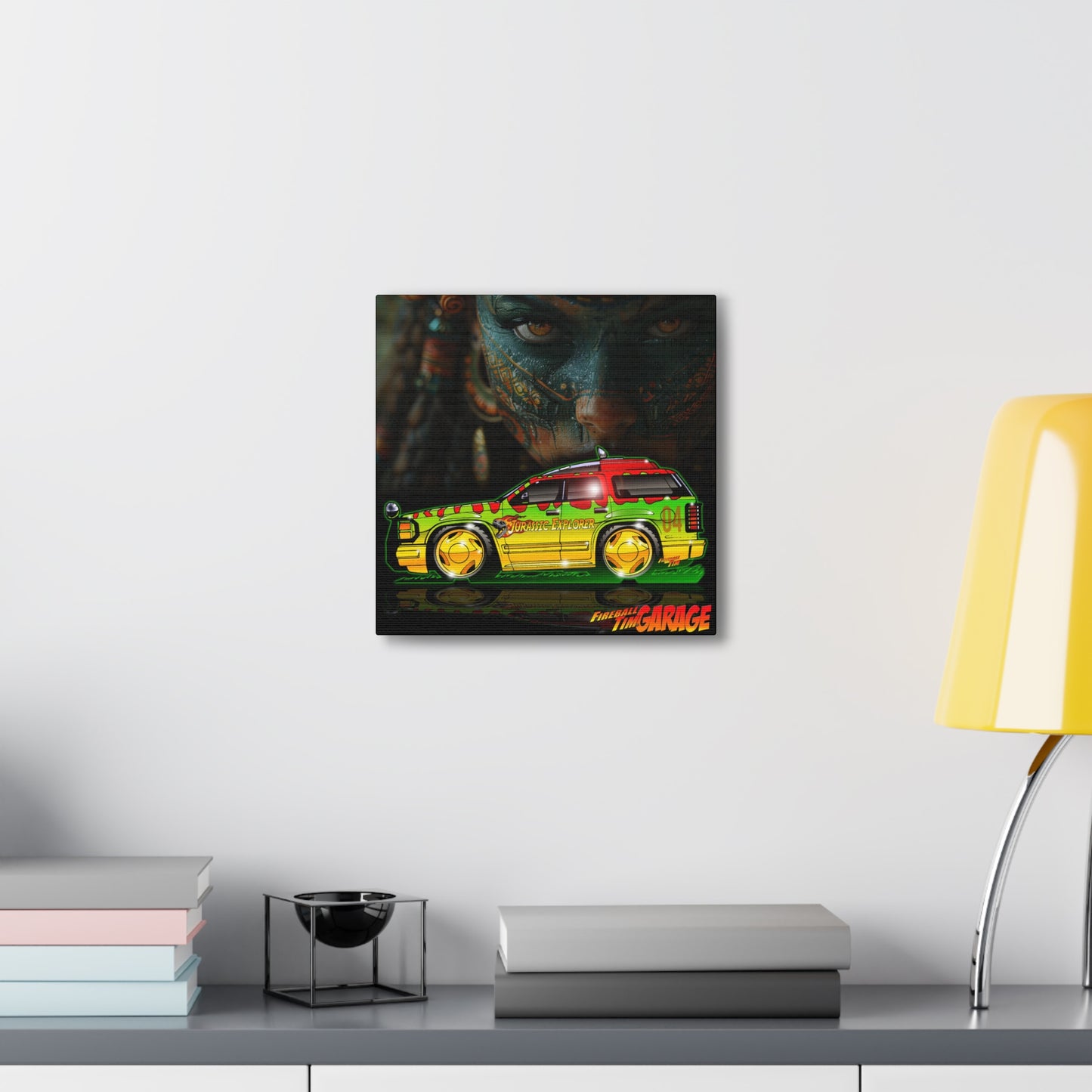 JURASSIC PARK Ford Explorer Concept Art Canvas Print Ver1 12x12