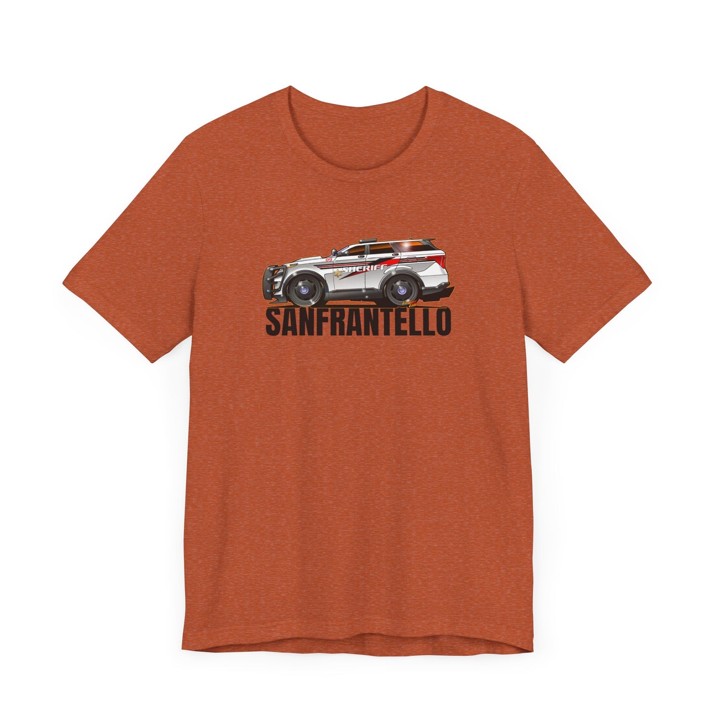 FORD EXPLORER POLICE CRUISER Sanfrantello 09 Tribute Concept Art Short Sleeve Tee 12 Colors