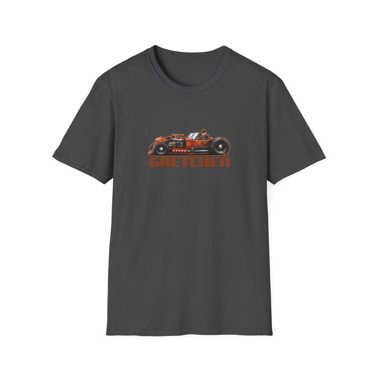 CUSTOM RAT ROD Hot Rod Gretchen Collectible Fireball Art TeeShirt